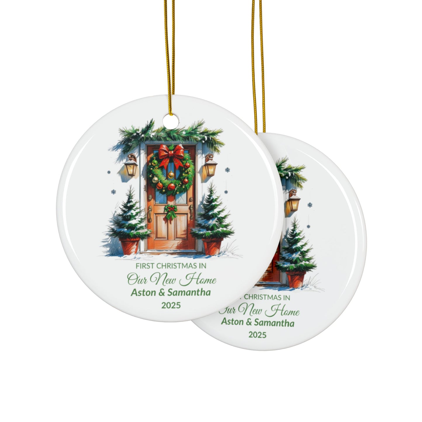 Custom New Home Ornament, Personalized First Christmas Keepsake, Realtor Closing Gift, Our First House Holiday Decoration 2025