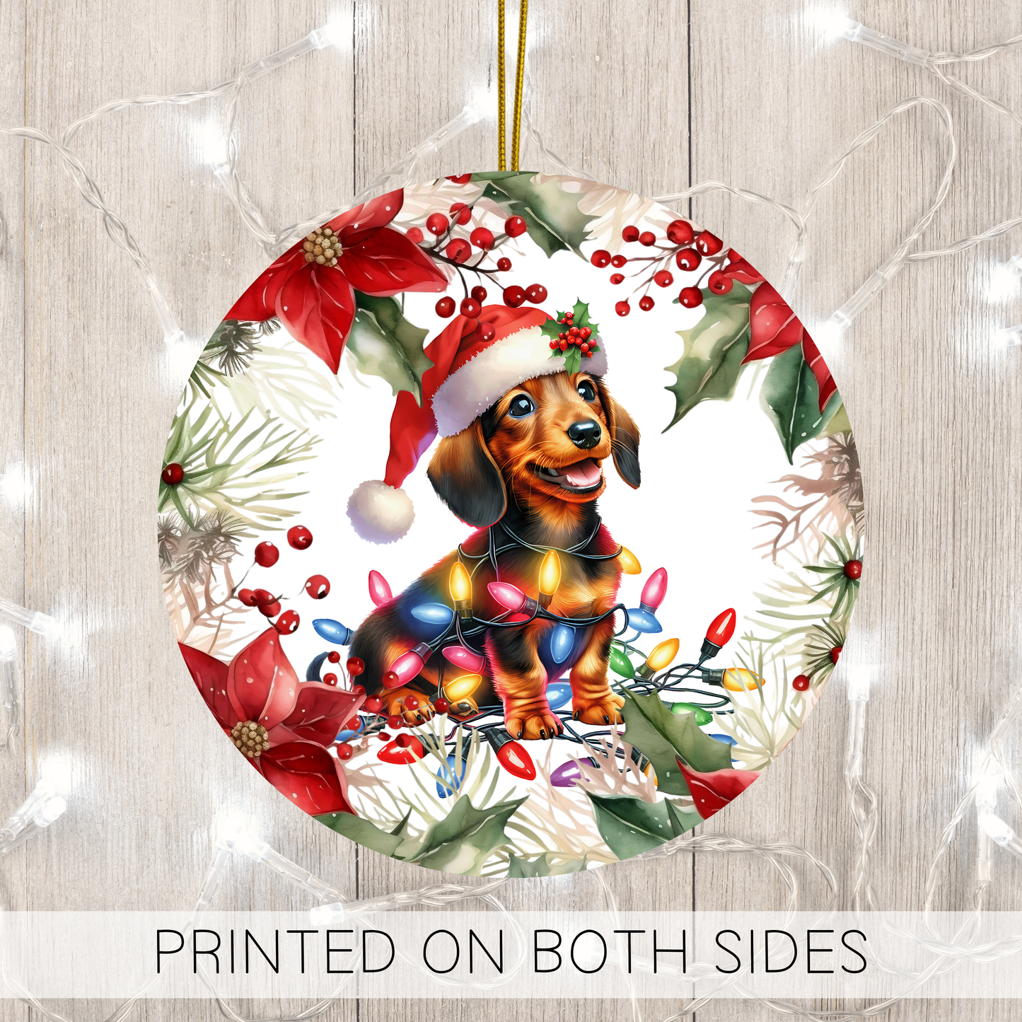 Dachshund Holiday Ornaments, Christmas Ornament, Wiener Dog Decoration, Sausage Dog, Dachshund Gifts, Gift for Mom