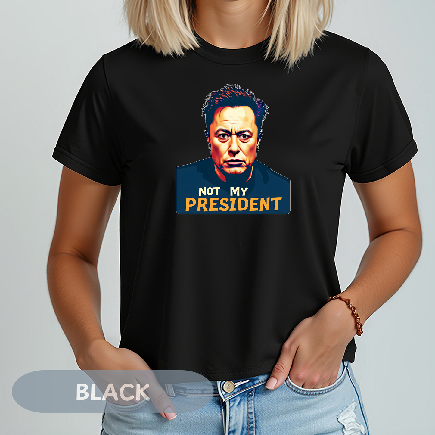 Elon Musk Not My President Tee, Political Statement Tee, Funny Graphic Shirt, Anti Trump Shirt, Resist Tee, Unisex Casual Wear, Resistance Shirt, Protest Gift