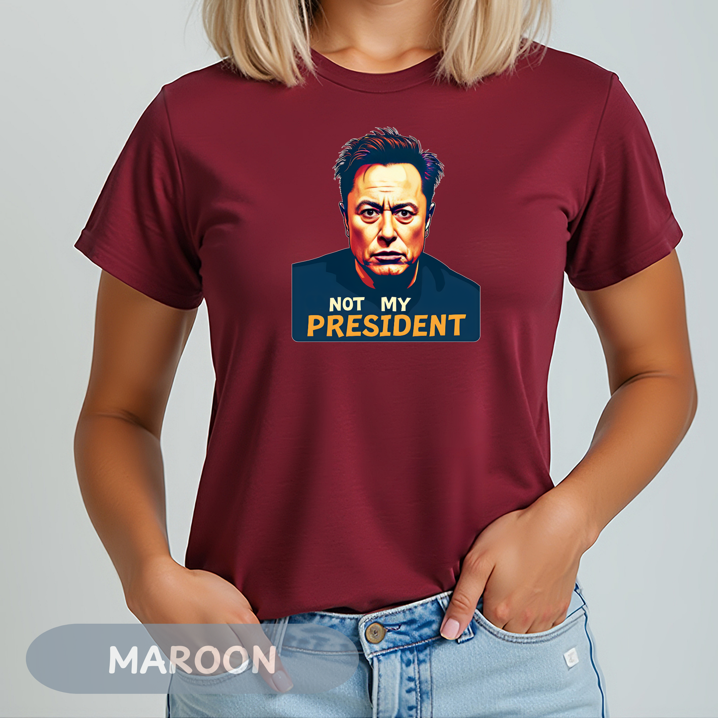 Elon Musk Not My President Tee, Political Statement Tee, Funny Graphic Shirt, Anti Trump Shirt, Resist Tee, Unisex Casual Wear, Resistance Shirt, Protest Gift