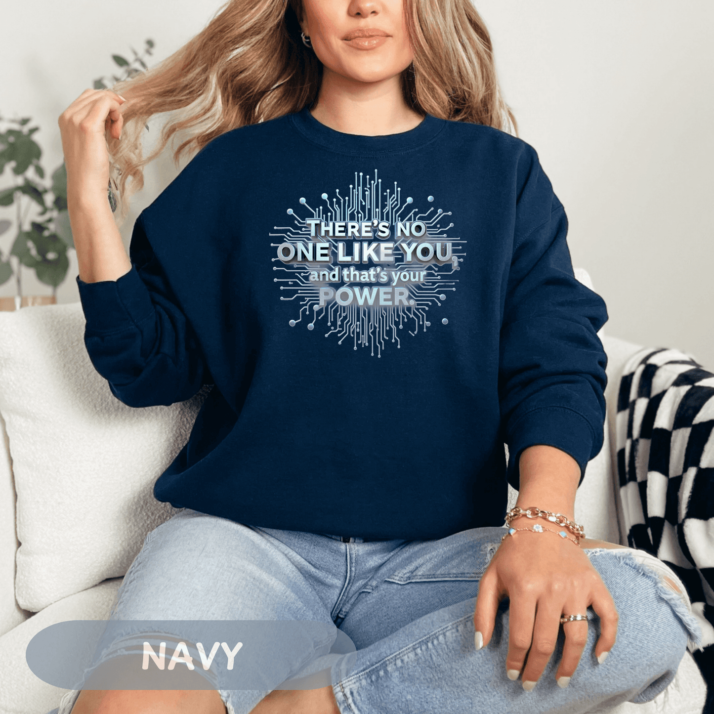 Enneagram 4 Crewneck Sweatshirt, 'There's No One Like You', Enneagram Type 4, Personality Types, Self Growth Sweater