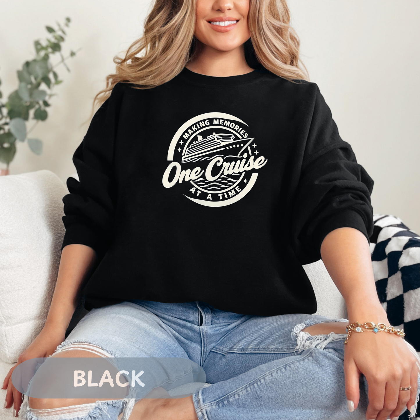 Memories One Cruise at a Time Sweatshirt, Family Vacation Shirt, Family Cruise 2025, Cruise Crew Tee, Summer Vacation