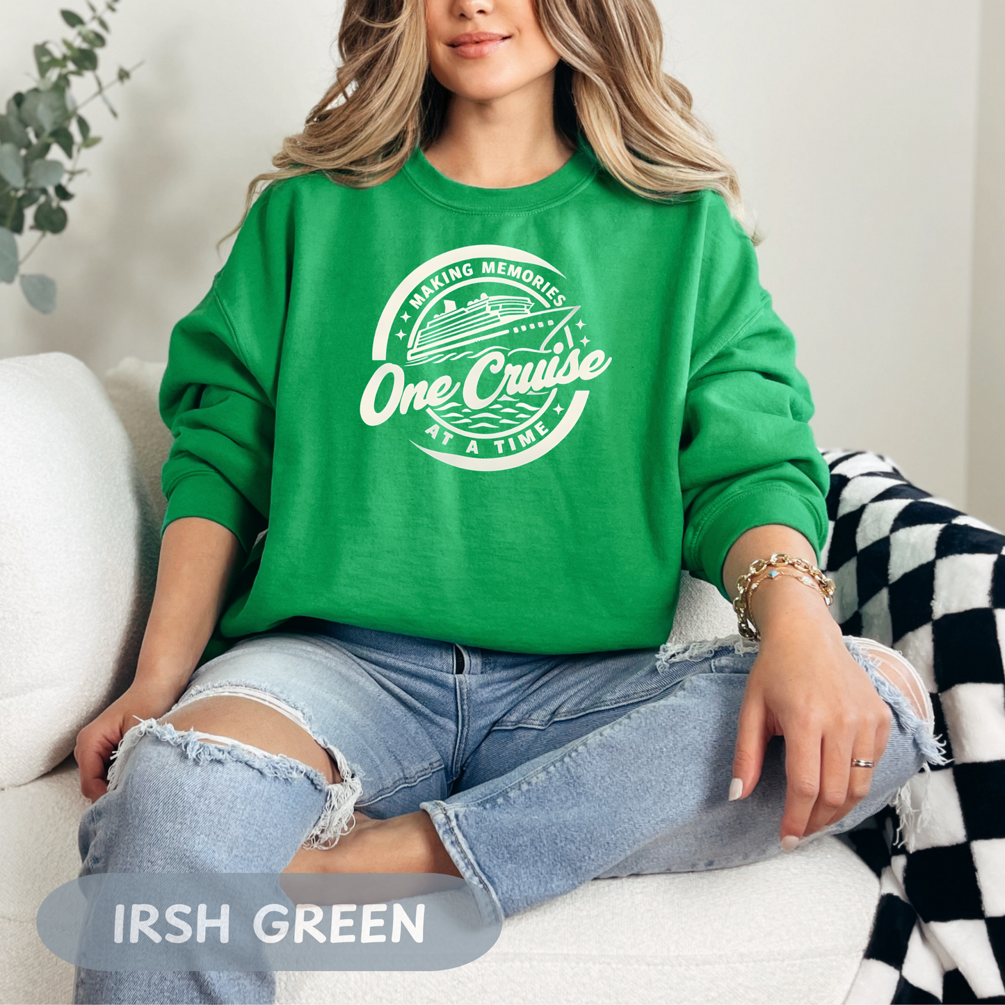Memories One Cruise at a Time Sweatshirt, Family Vacation Shirt, Family Cruise 2025, Cruise Crew Tee, Summer Vacation