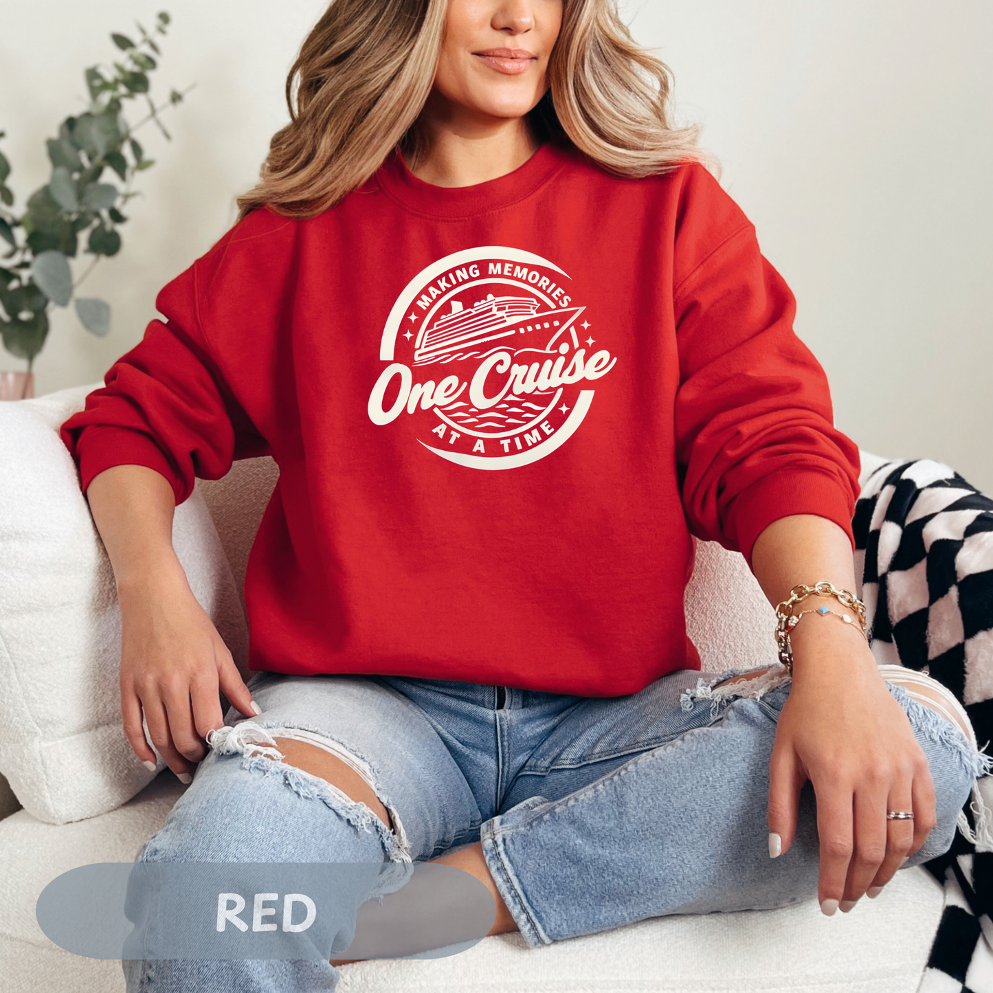 Memories One Cruise at a Time Sweatshirt, Family Vacation Shirt, Family Cruise 2025, Cruise Crew Tee, Summer Vacation