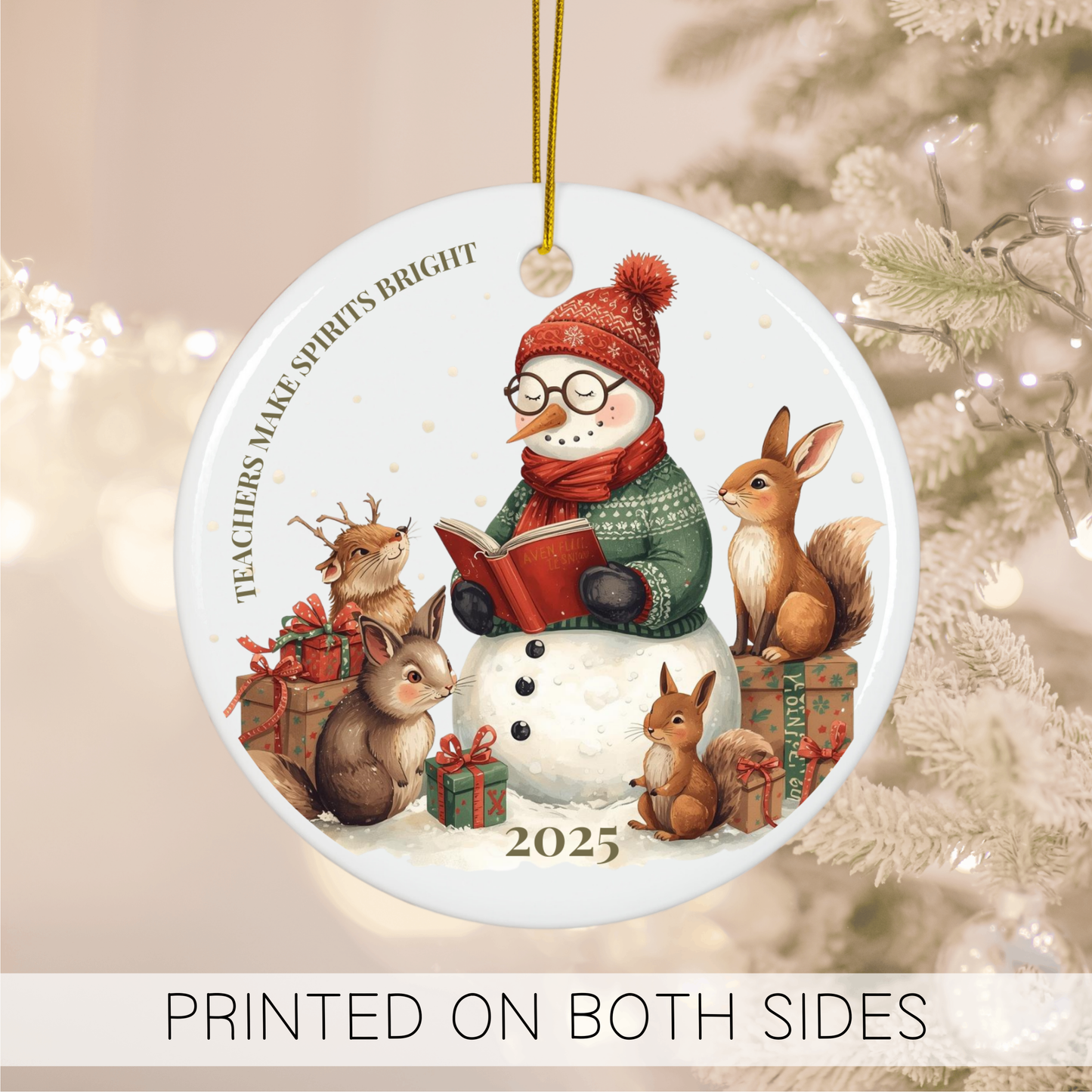 Teacher Christmas Ornament, Snowman Teacher Gift 2025, Teachers Make Spirits Bright, Ornament Exchange, Student Teacher Thank You