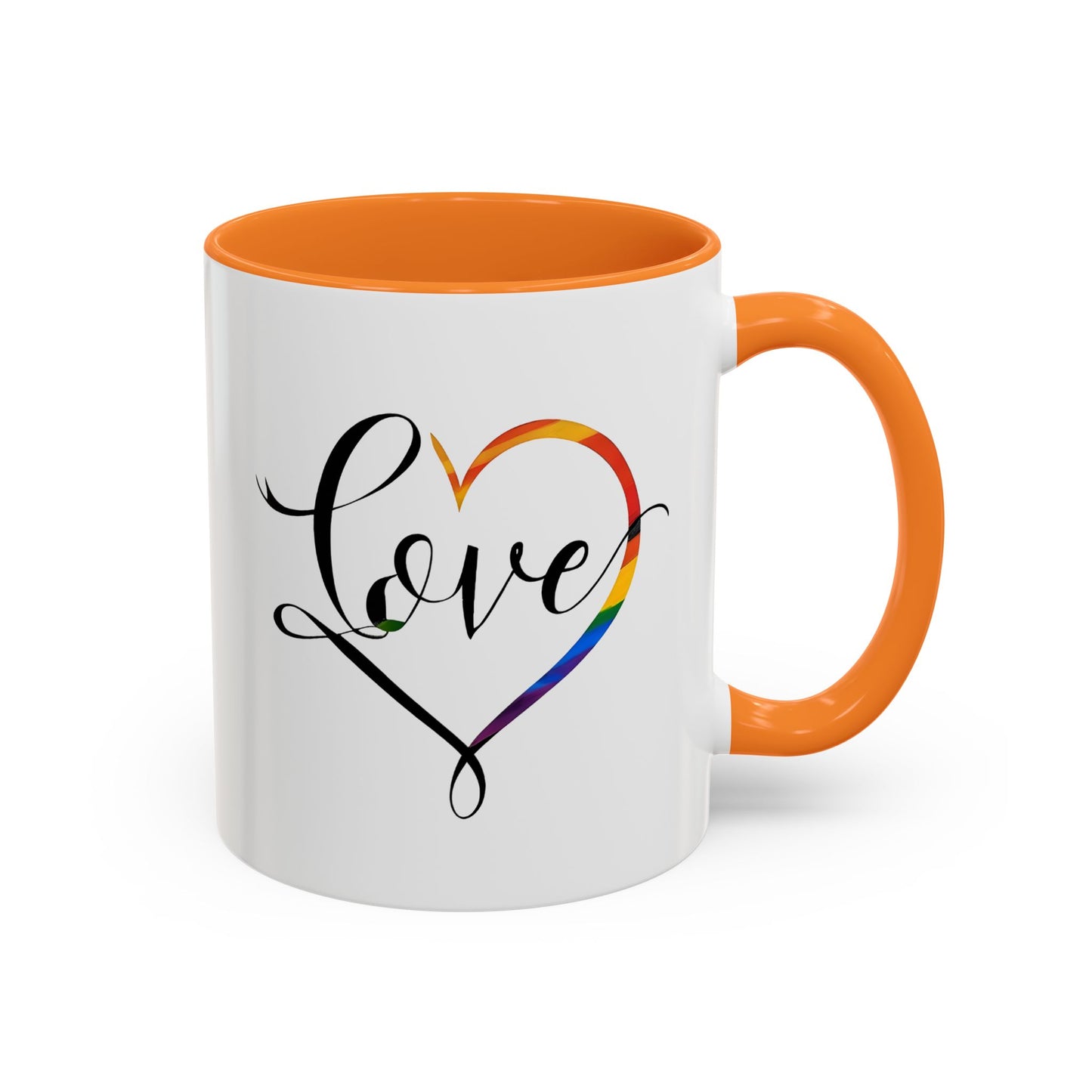 Celebration Rainbow Heart Mug - Celebrate Diversity and Unity - Valentine's Gift - Pride Celebration Mug