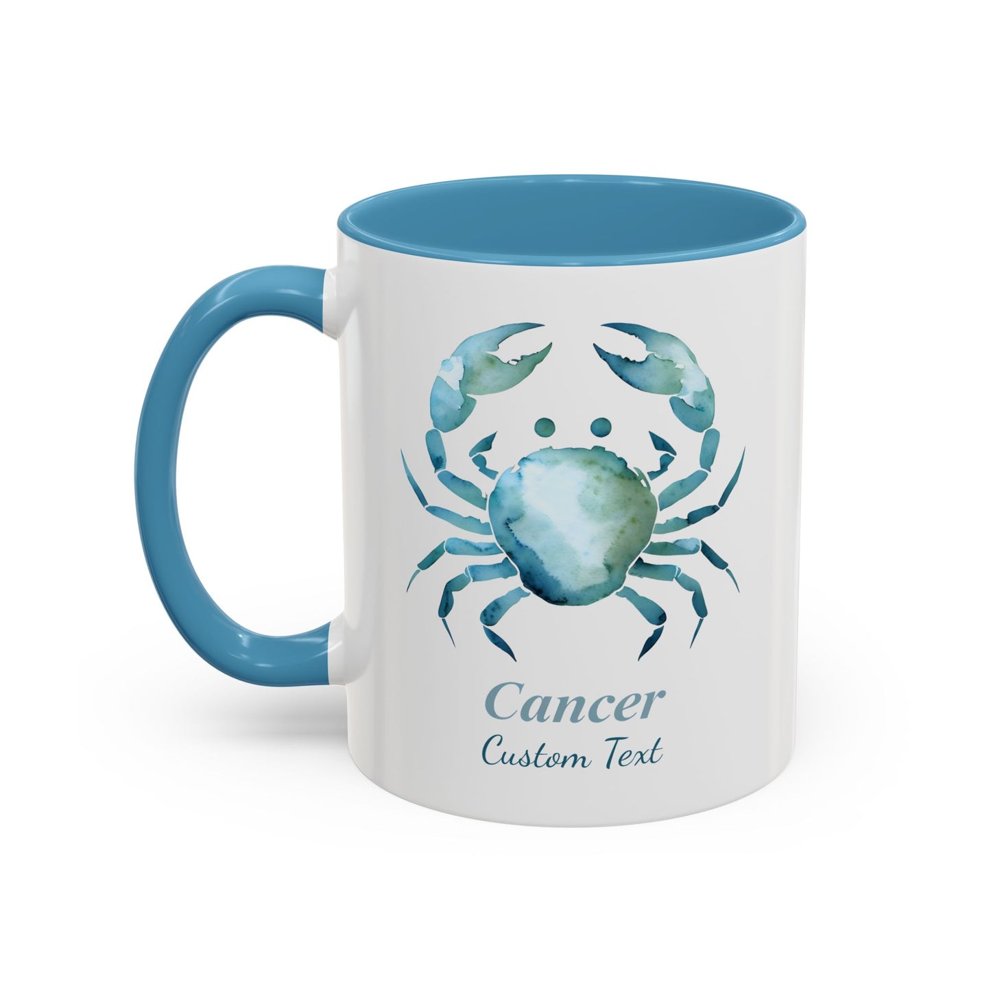 Personalized Cancer Zodiac Accent Coffee Mug, Zodiac Mug, Astrology Mug, Birth Month, Cancer Zodiac Gift, Custom Gift