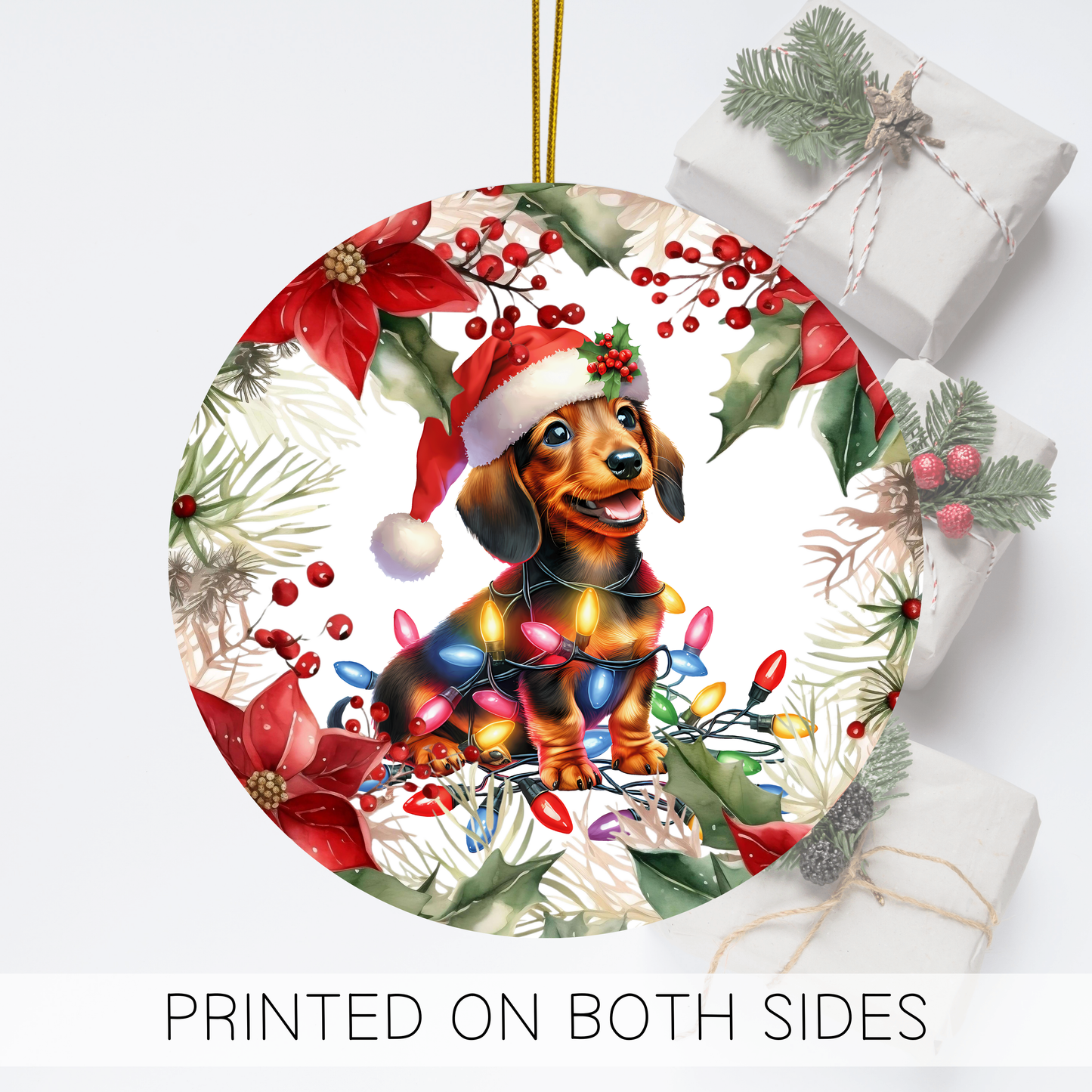 Dachshund Holiday Ornaments, Christmas Ornament, Wiener Dog Decoration, Sausage Dog, Dachshund Gifts, Gift for Mom