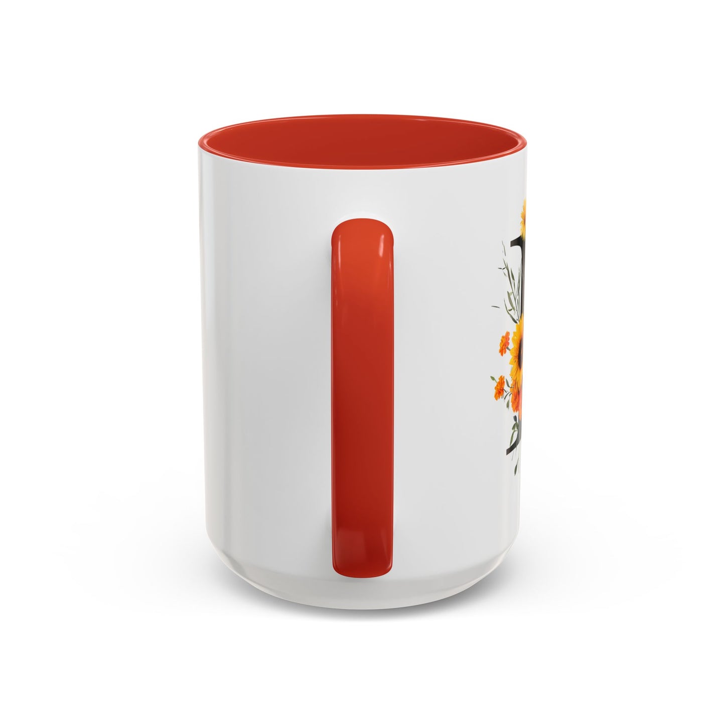 Personalized Floral Monogram - Letter L - Elegant Accent Coffee Mug – Personalized Mothers Day Gift