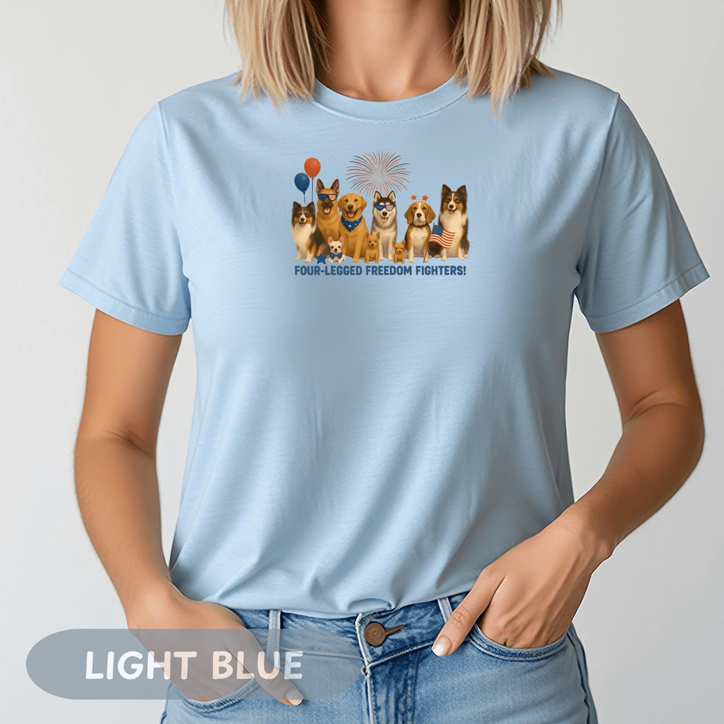 Patriotic Dog Lover Tee, USA Dogs Shirt, Fourth of July Shirt, Dog Shirt, America T-Shirt, Dog Lover, Patriotic Dog Shirt