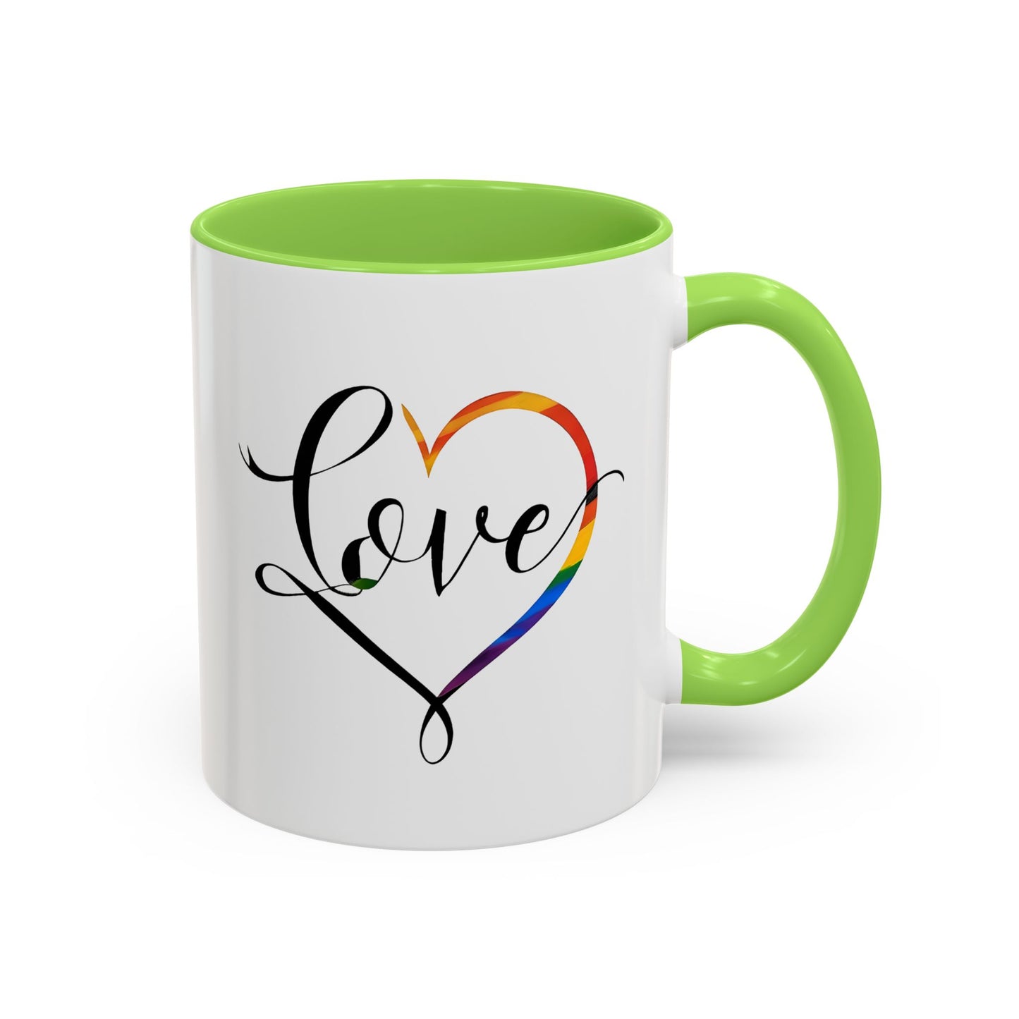 Celebration Rainbow Heart Mug - Celebrate Diversity and Unity - Valentine's Gift - Pride Celebration Mug