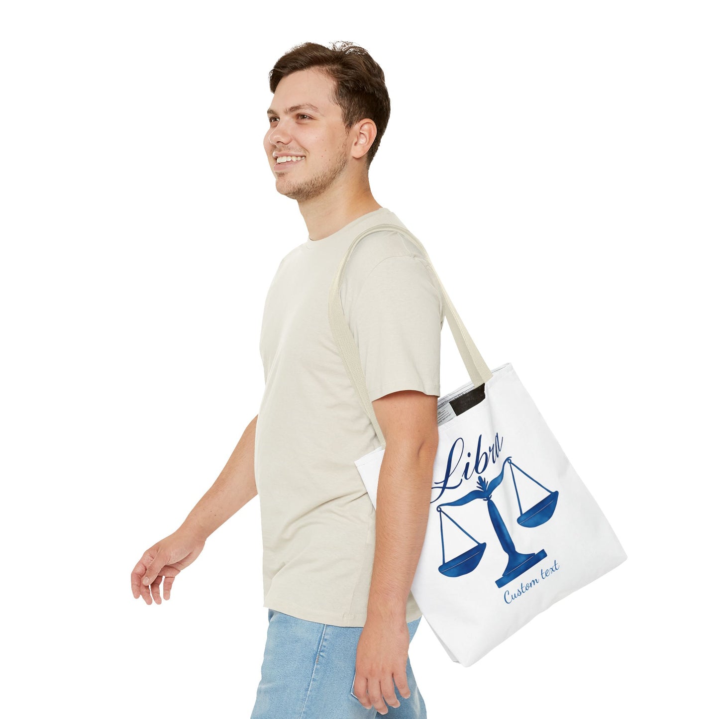Libra Zodiac Personalized Tote Bag, Artistic Tote Bag, Astrology Lover Tote, Trendy Tote Bag, Unique Weekender Bag
