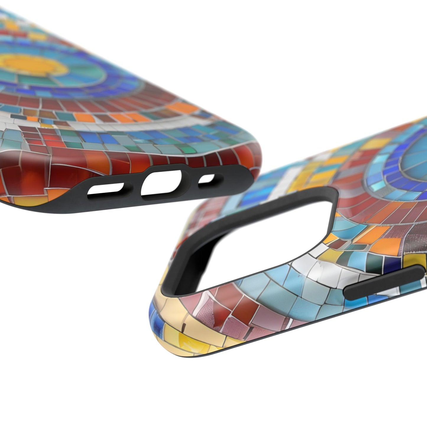 Vibrant Mosaic iPhone Case - Colorful iPhone Cover, Unique Phone Accessory, MegSafe iPhone cover