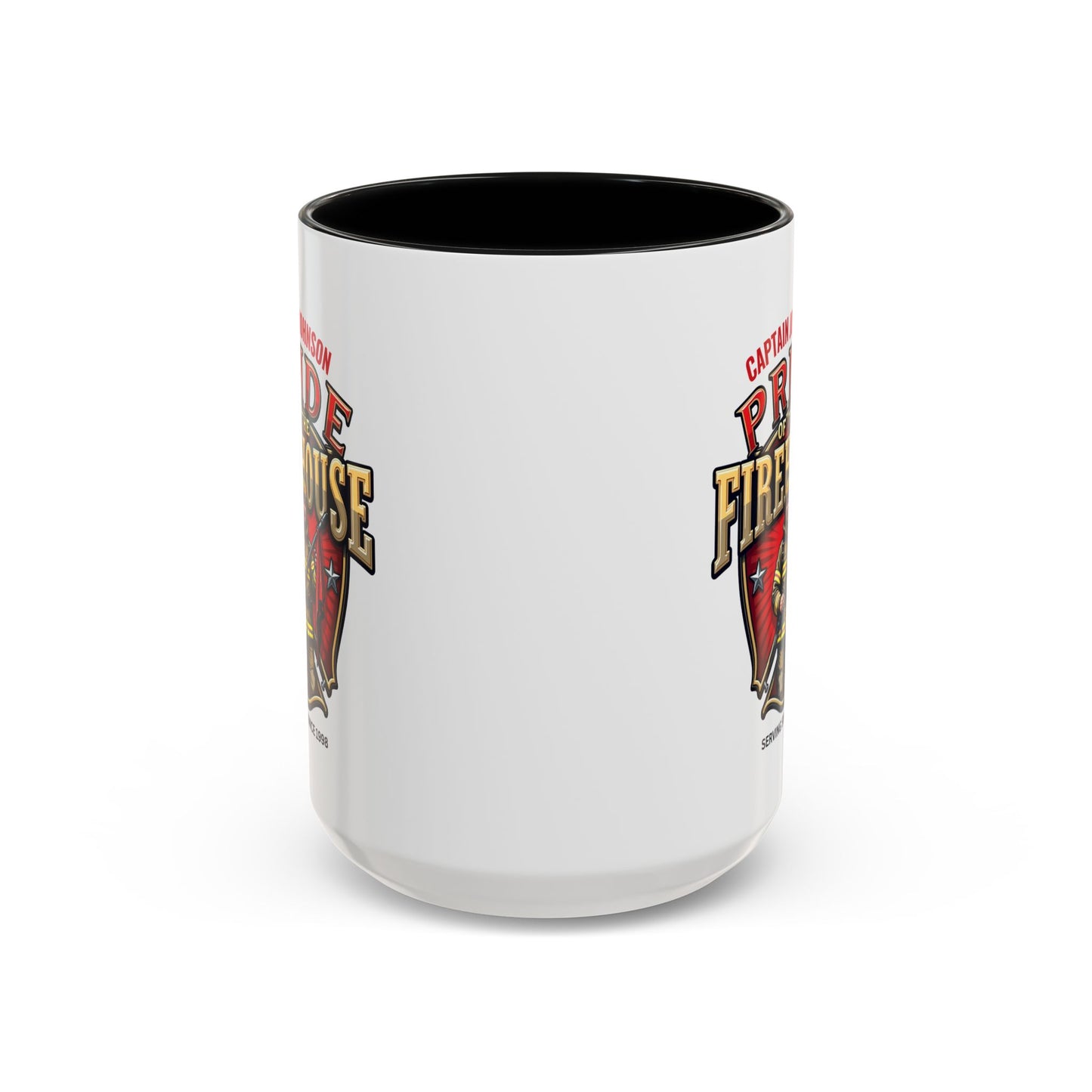 Personalized Pride of the Firehouse Shield Mug, Fire Department, Fire Fighter Gift, Firefighter Mug, Firefighter Dad Gift