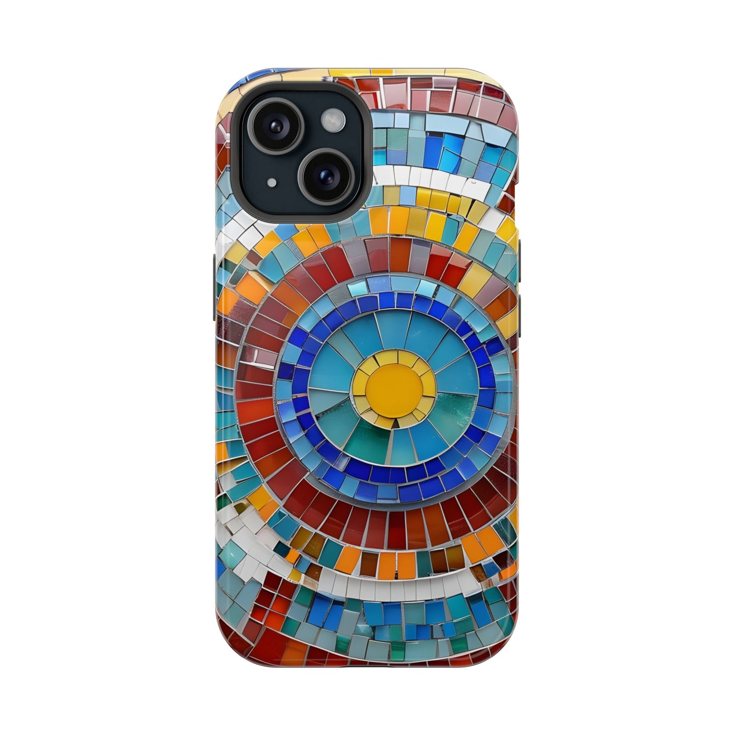 Vibrant Mosaic iPhone Case - Colorful iPhone Cover, Unique Phone Accessory, MegSafe iPhone cover