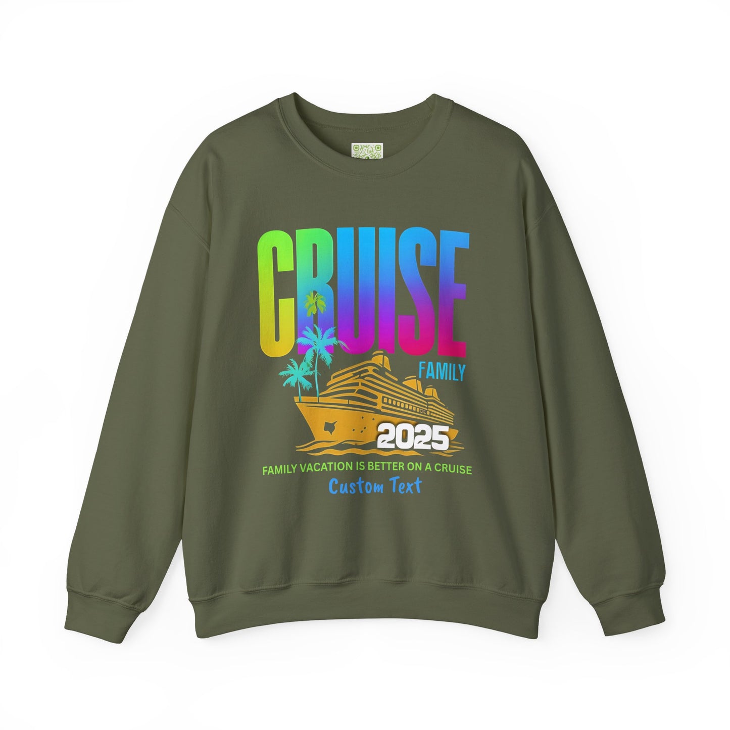 Family Cruise 2025 Sweatshirt, Vibrant Vacation Crewneck, Cruise Shirts, Matching Shirts, Custom Family Shirt