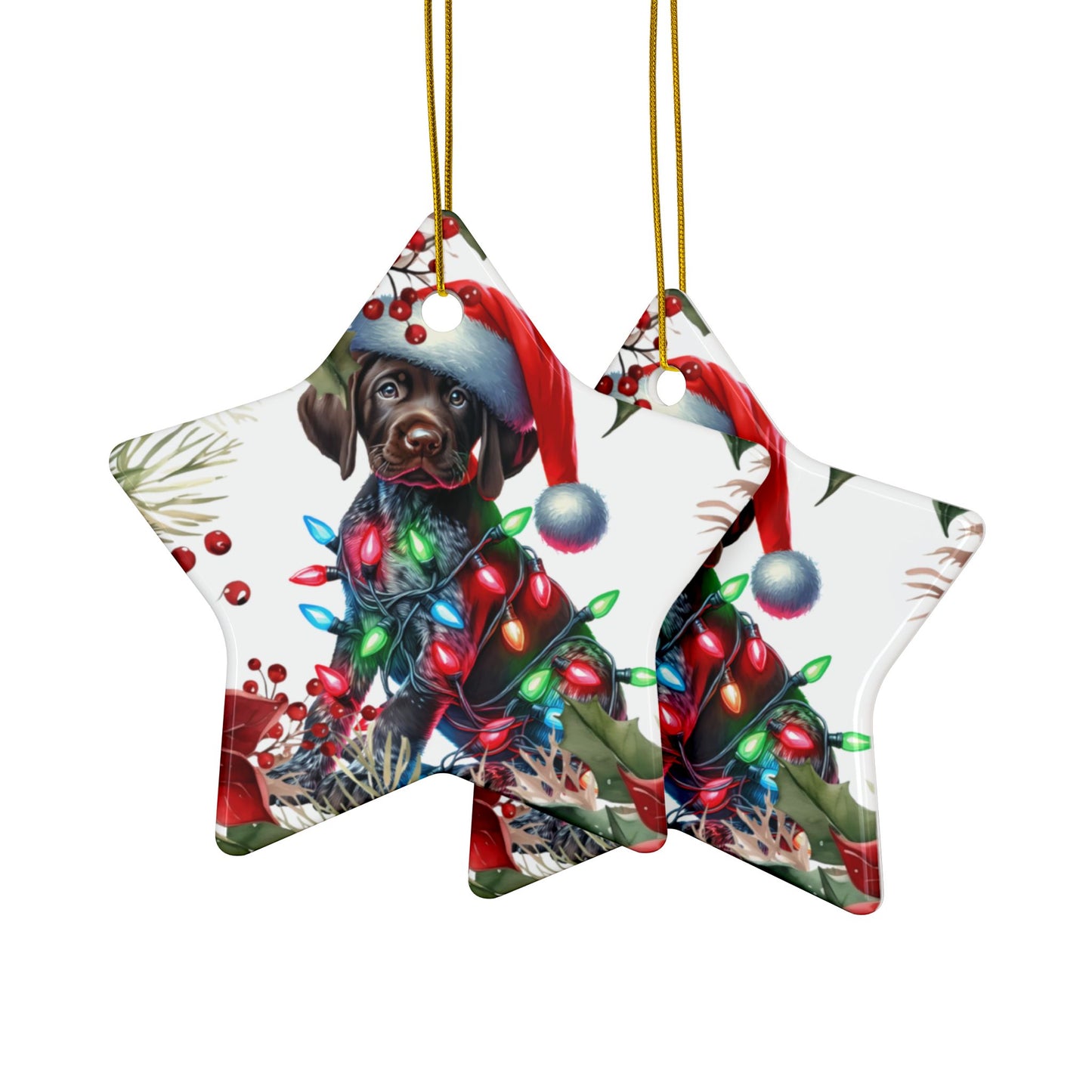 German Shorthair Pointer Holiday Ornament, Dog Ornament, Dog Dad Gift, Christmas Gift Him, Dog Mom Gift