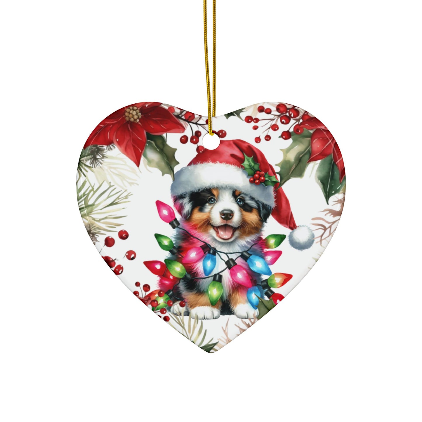 Australian Shepherd holiday ornaments, Aussie Shepherd Dog, Aussie dog