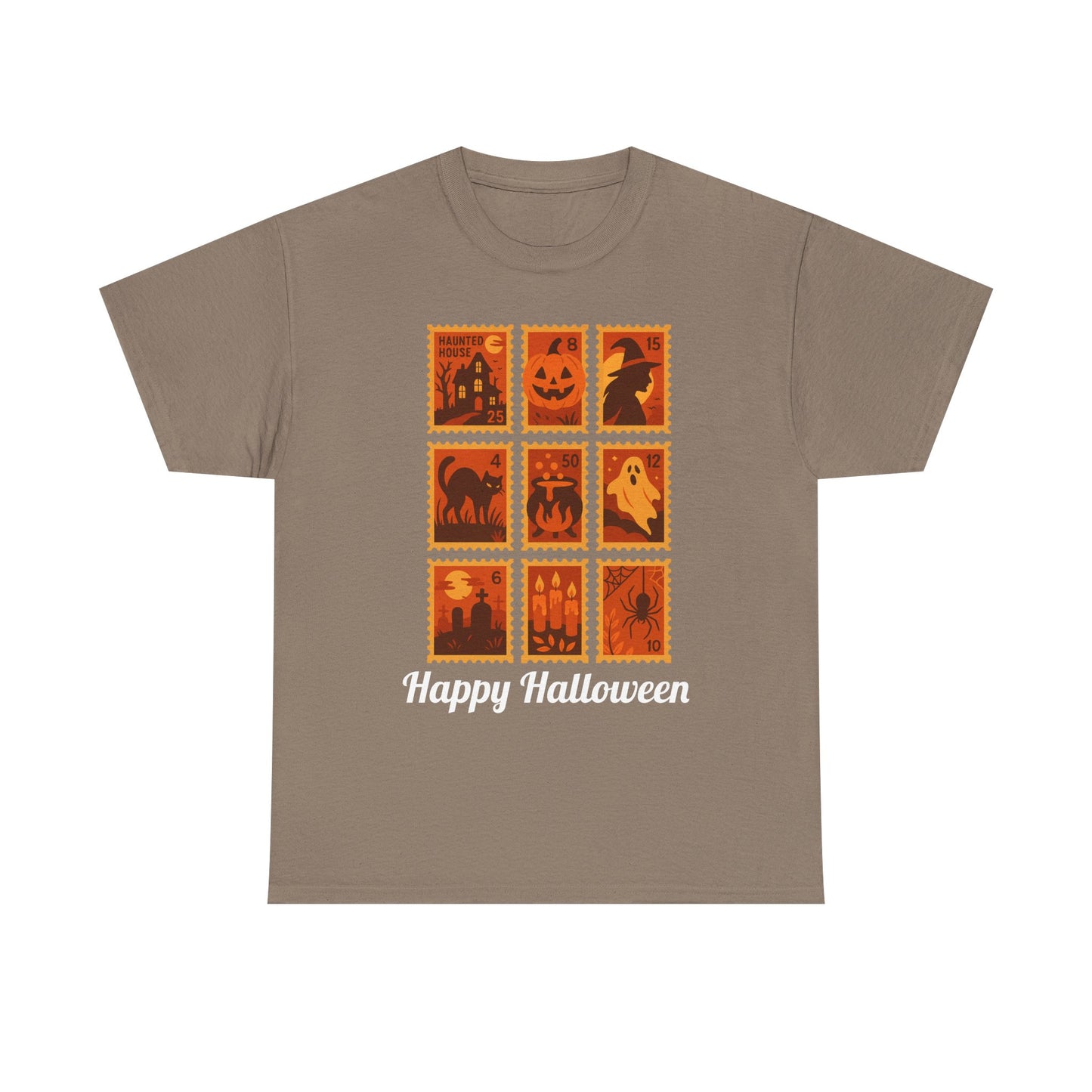 Halloween Postage Stamp Tee, Halloween Stamps Shirt, Stamp T-shirt, Spooky Halloween Tshirt, Gift For Her, Fall Fashion