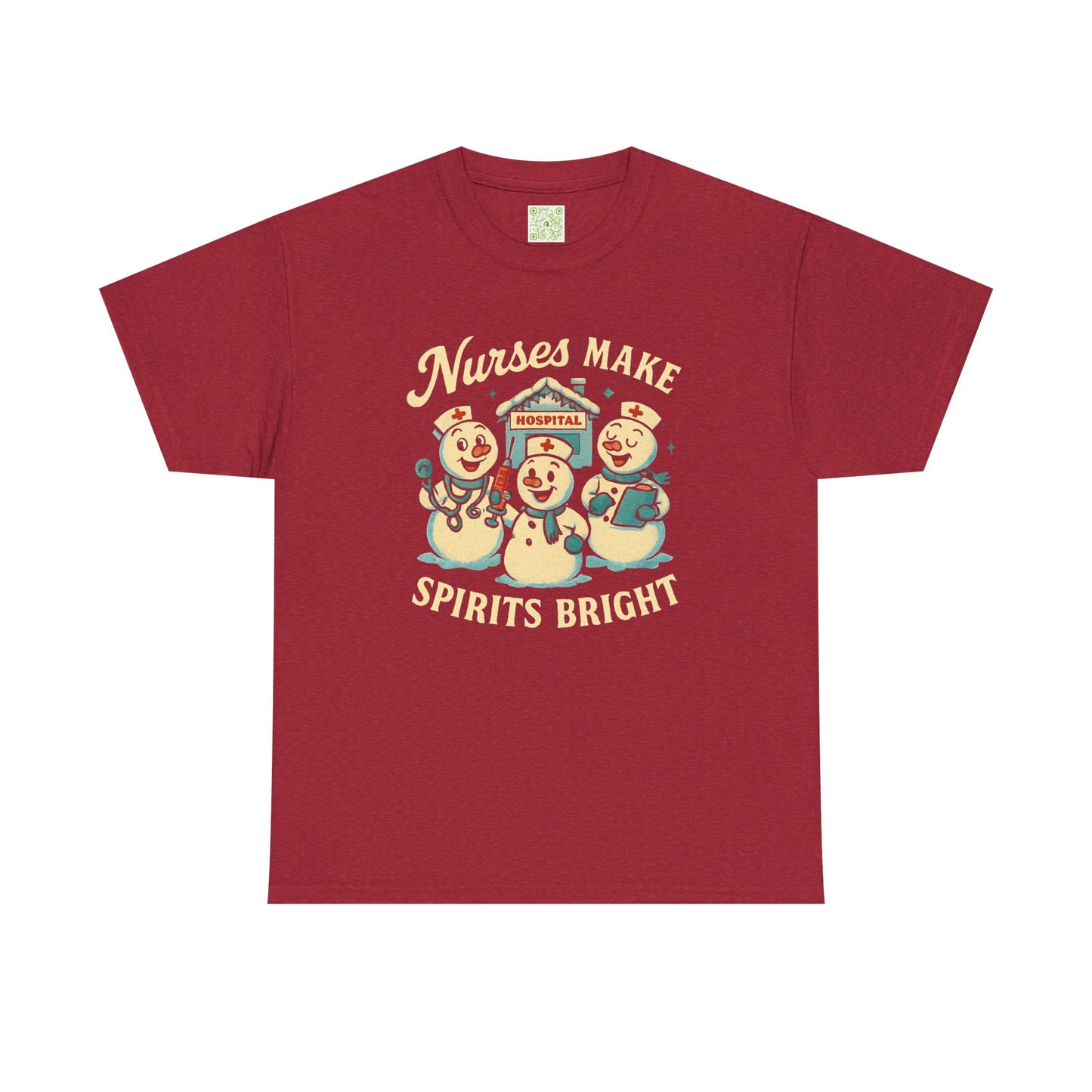 Nurses Make Spirits Bright Tee, Christmas Nurse Shirt, Nurse Holiday, Snowman Tshirt, Gift For Nurse, Nursing Christmas