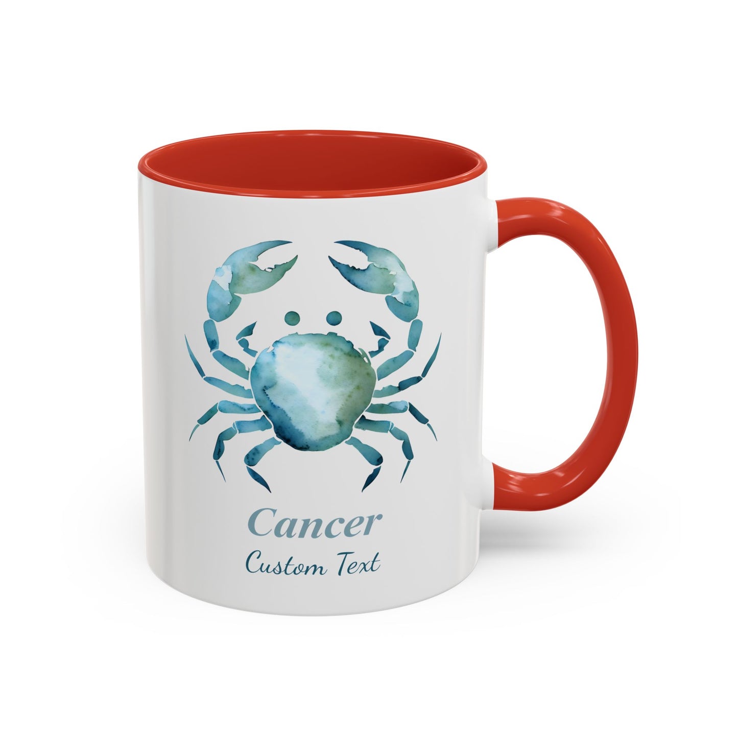 Personalized Cancer Zodiac Accent Coffee Mug, Zodiac Mug, Astrology Mug, Birth Month, Cancer Zodiac Gift, Custom Gift