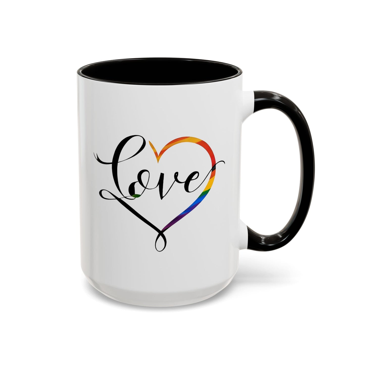 Celebration Rainbow Heart Mug - Celebrate Diversity and Unity - Valentine's Gift - Pride Celebration Mug