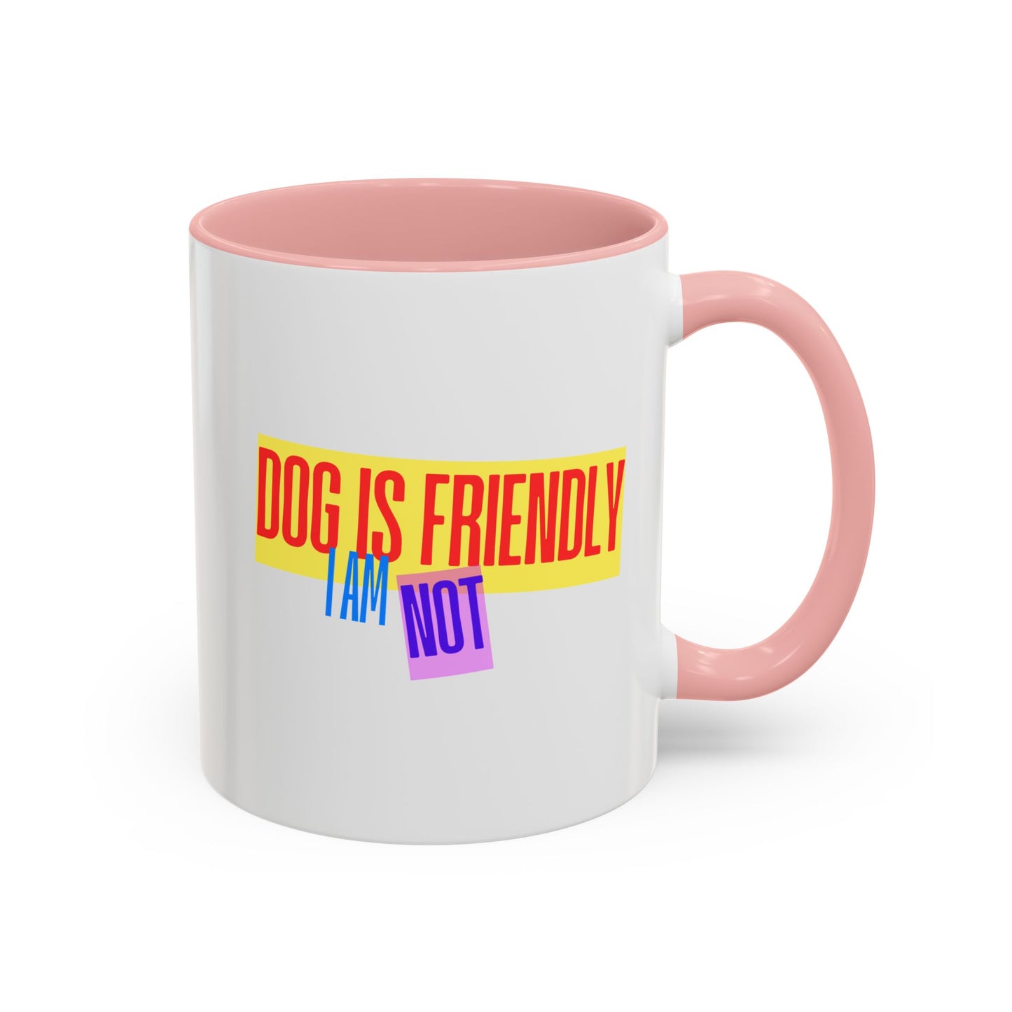 Funny Basset Hound Dog Lover Mug, Dog is Friendly, I am Not' Coffee Cup, Dog Mom Gift for Pet Lovers with Attitude and Humor