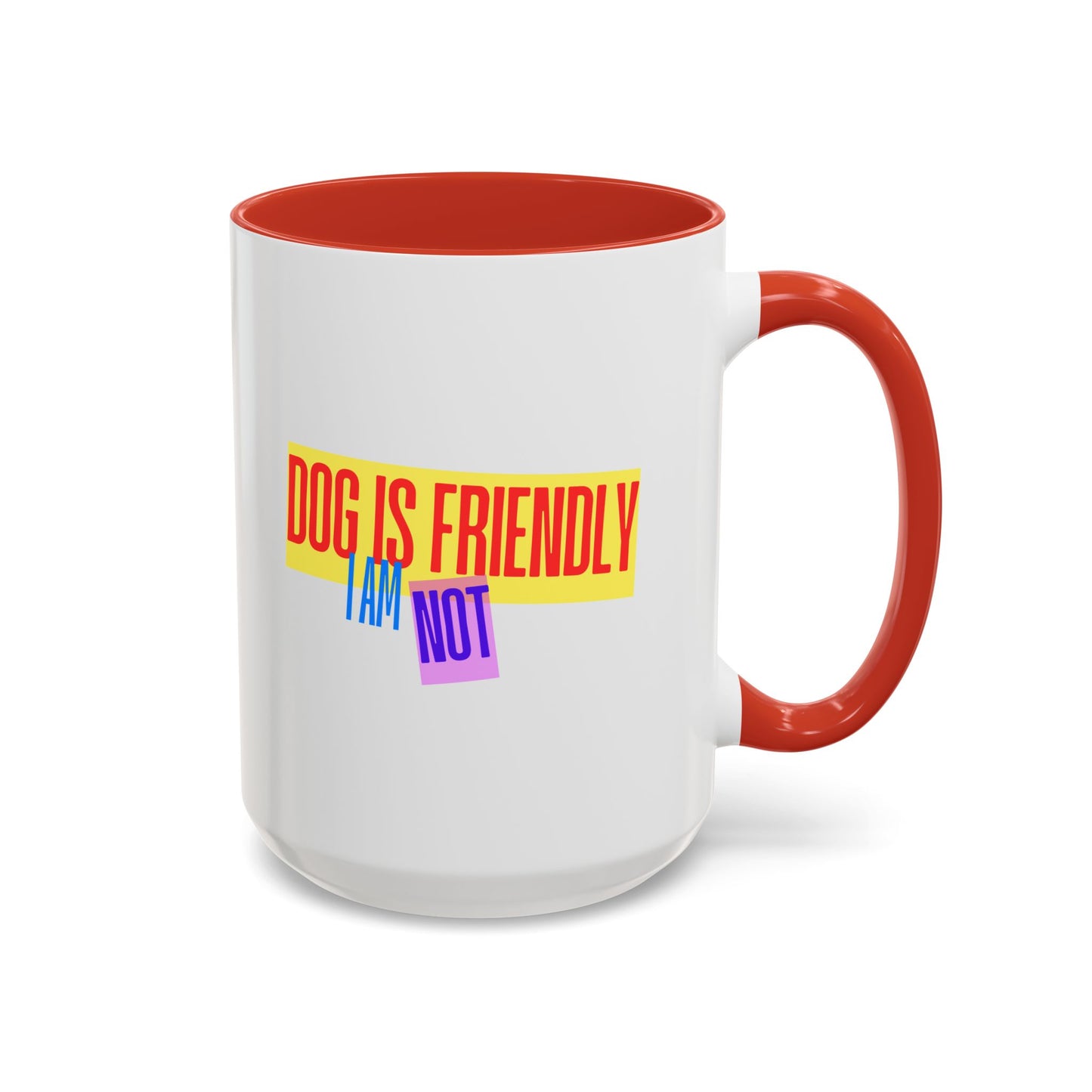 Funny Basset Hound Dog Lover Mug, Dog is Friendly, I am Not' Coffee Cup, Dog Mom Gift for Pet Lovers with Attitude and Humor