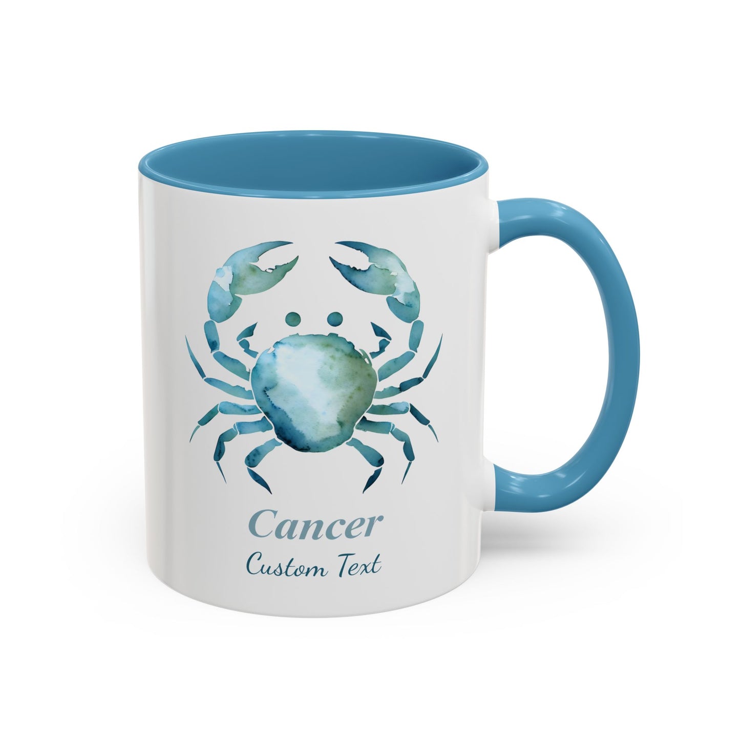Personalized Cancer Zodiac Accent Coffee Mug, Zodiac Mug, Astrology Mug, Birth Month, Cancer Zodiac Gift, Custom Gift