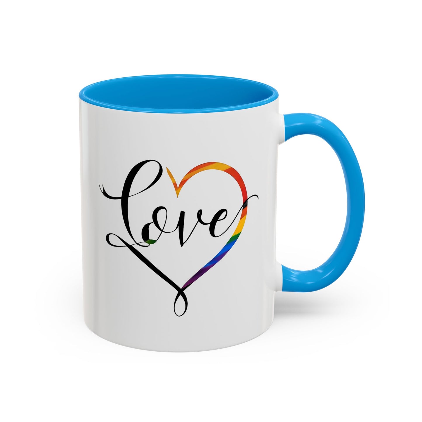 Celebration Rainbow Heart Mug - Celebrate Diversity and Unity - Valentine's Gift - Pride Celebration Mug