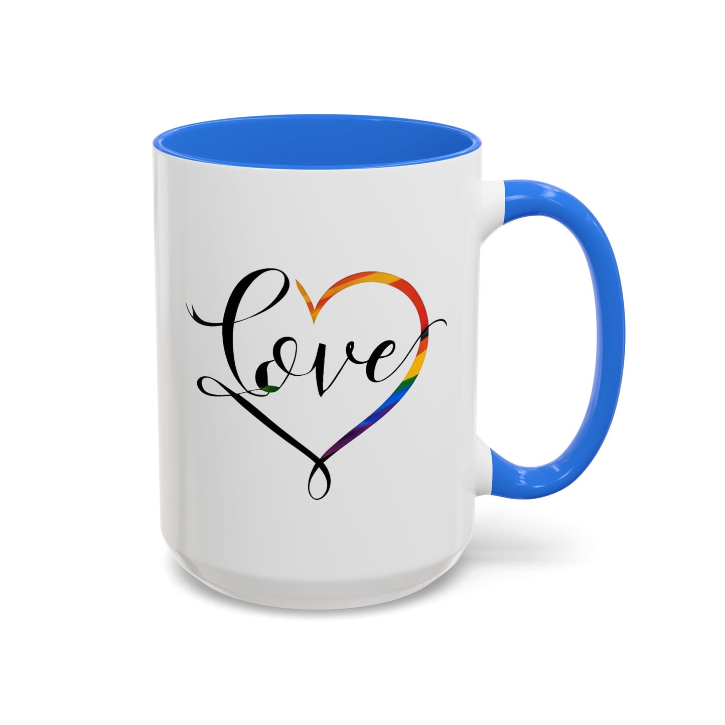Celebration Rainbow Heart Mug - Celebrate Diversity and Unity - Valentine's Gift - Pride Celebration Mug