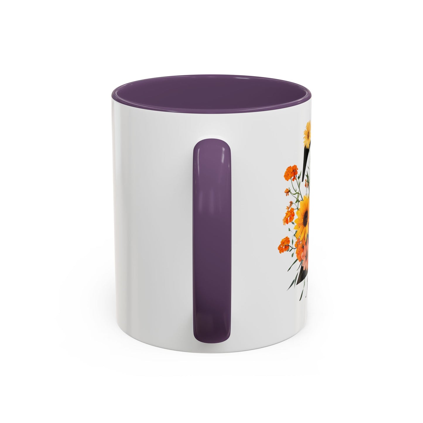 Personalized Floral Monogram - Letter Z - Elegant Accent Coffee Mug – Personalized Mothers Day Gift