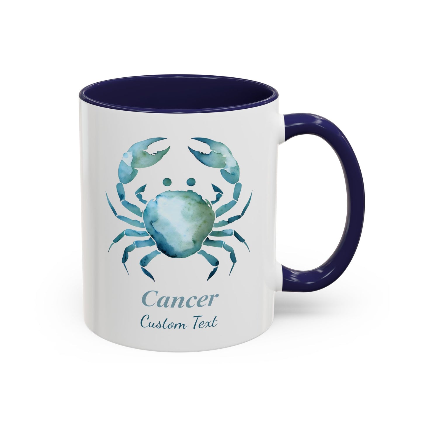 Personalized Cancer Zodiac Accent Coffee Mug, Zodiac Mug, Astrology Mug, Birth Month, Cancer Zodiac Gift, Custom Gift
