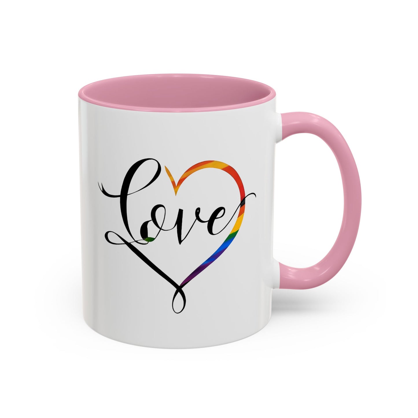 Celebration Rainbow Heart Mug - Celebrate Diversity and Unity - Valentine's Gift - Pride Celebration Mug