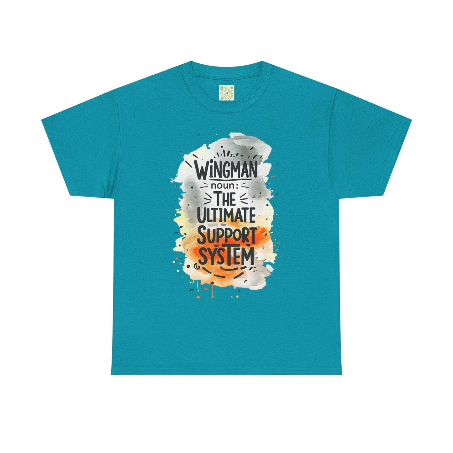 Wingman Ultimate Support System Unisex Heavy Cotton Tee | Fun Quote Shirt for Guys | Casual Wear Gift for Him | Perfect Buddy Gift