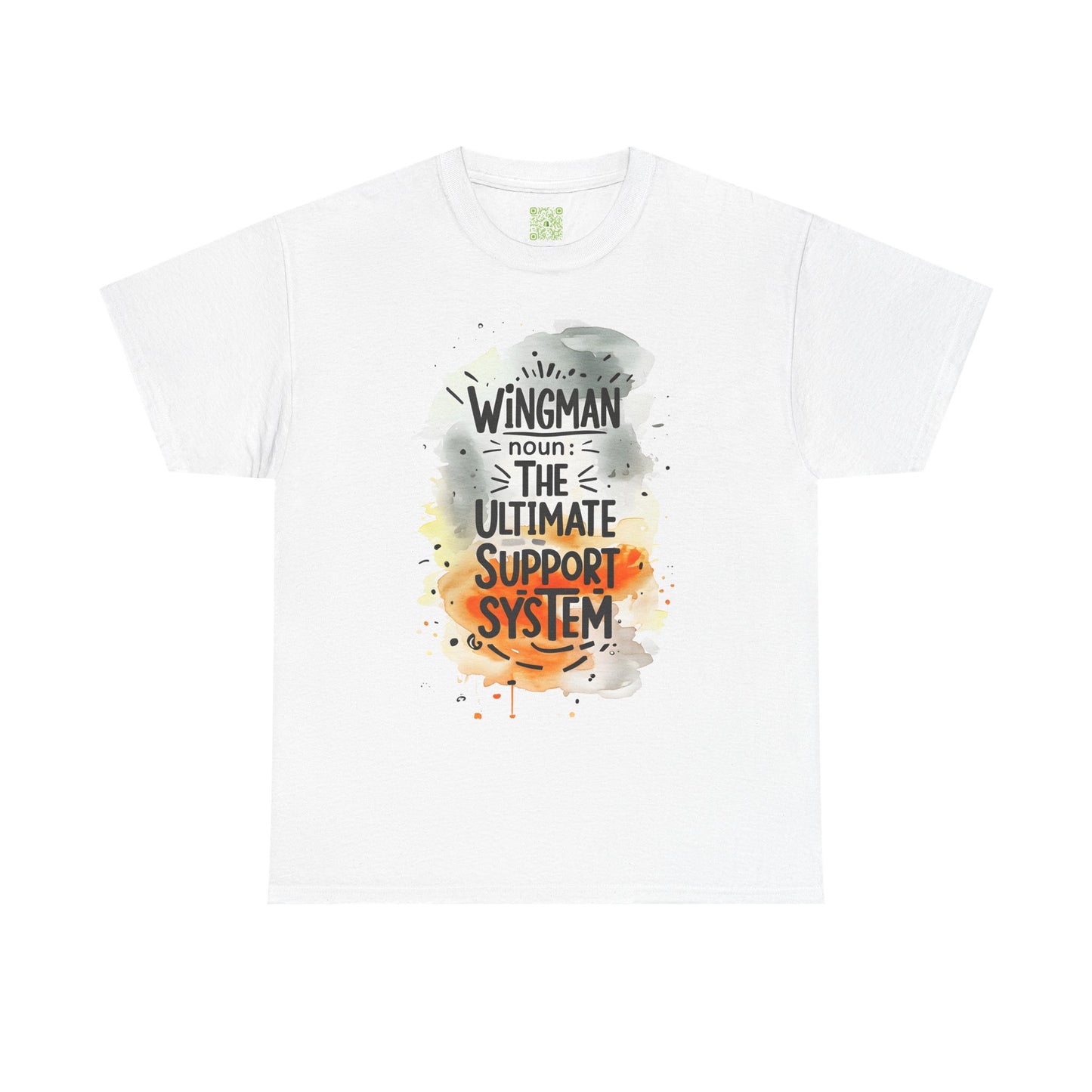 Wingman Ultimate Support System Unisex Heavy Cotton Tee | Fun Quote Shirt for Guys | Casual Wear Gift for Him | Perfect Buddy Gift