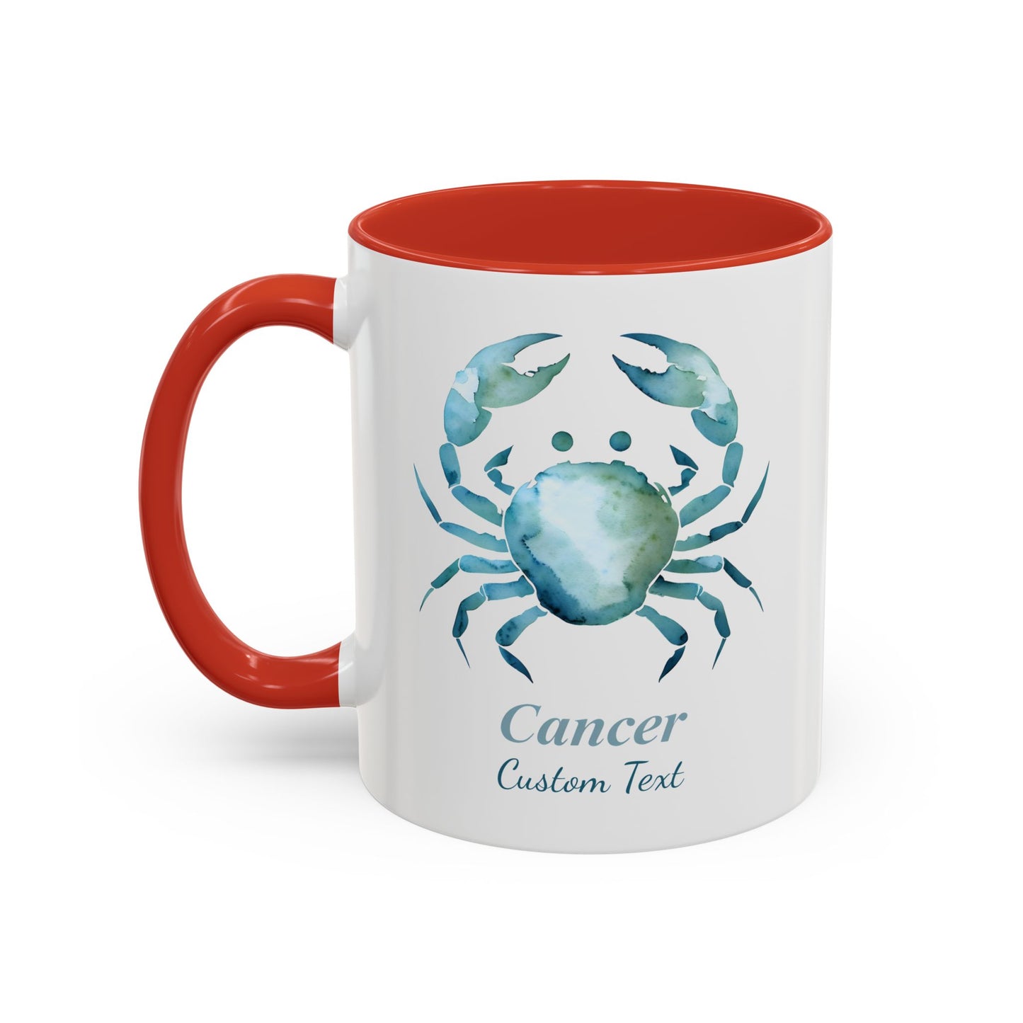 Personalized Cancer Zodiac Accent Coffee Mug, Zodiac Mug, Astrology Mug, Birth Month, Cancer Zodiac Gift, Custom Gift