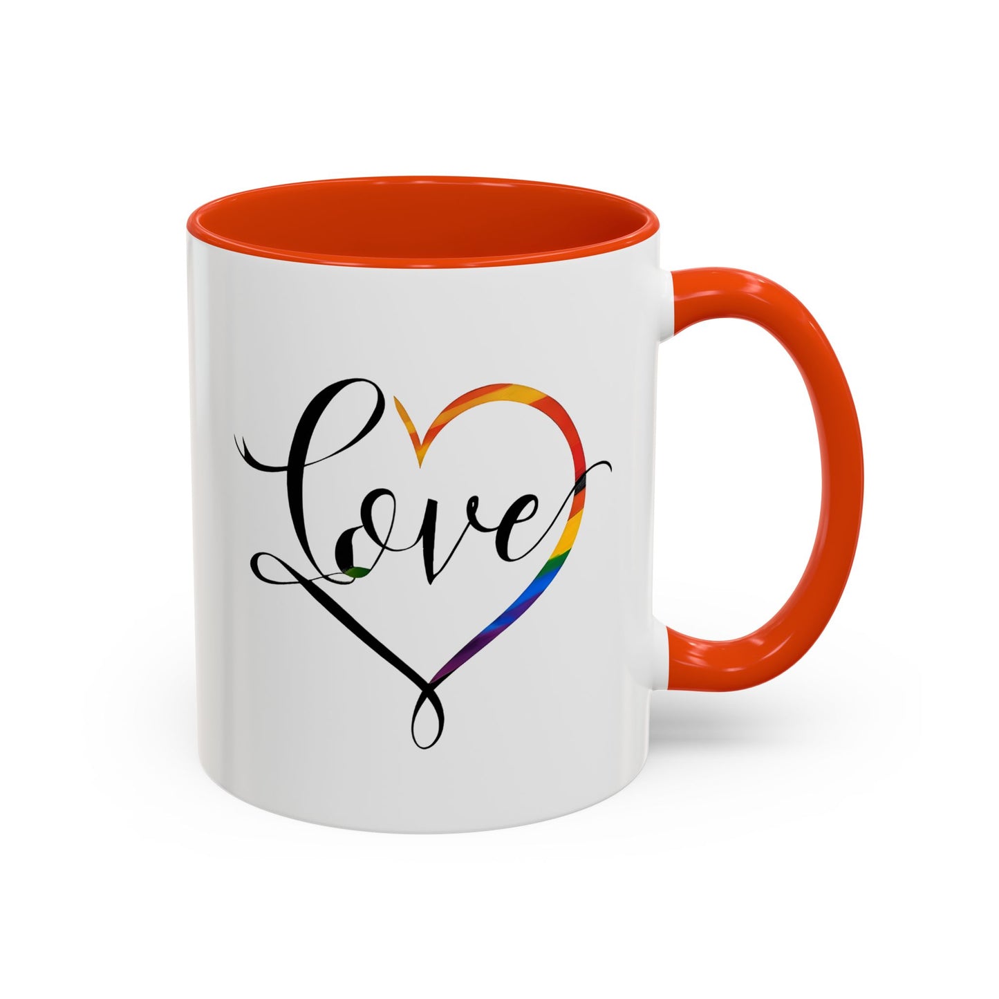Celebration Rainbow Heart Mug - Celebrate Diversity and Unity - Valentine's Gift - Pride Celebration Mug