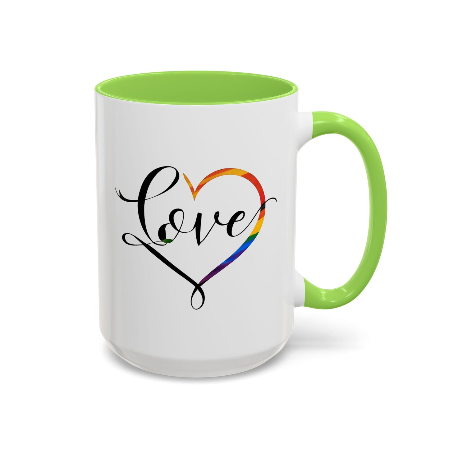 Celebration Rainbow Heart Mug - Celebrate Diversity and Unity - Valentine's Gift - Pride Celebration Mug
