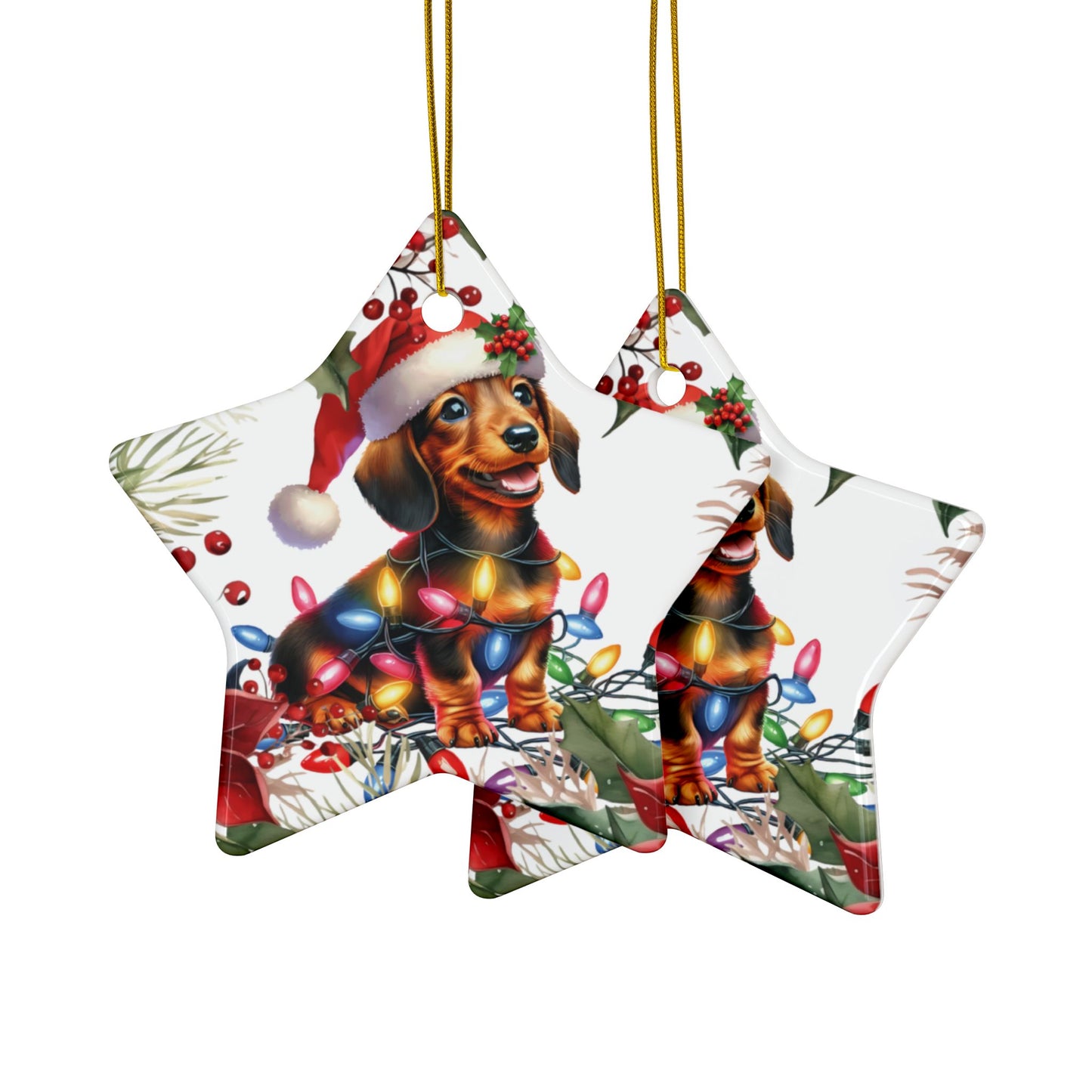 Dachshund Holiday Ornaments, Christmas Ornament, Wiener Dog Decoration, Sausage Dog, Dachshund Gifts, Gift for Mom