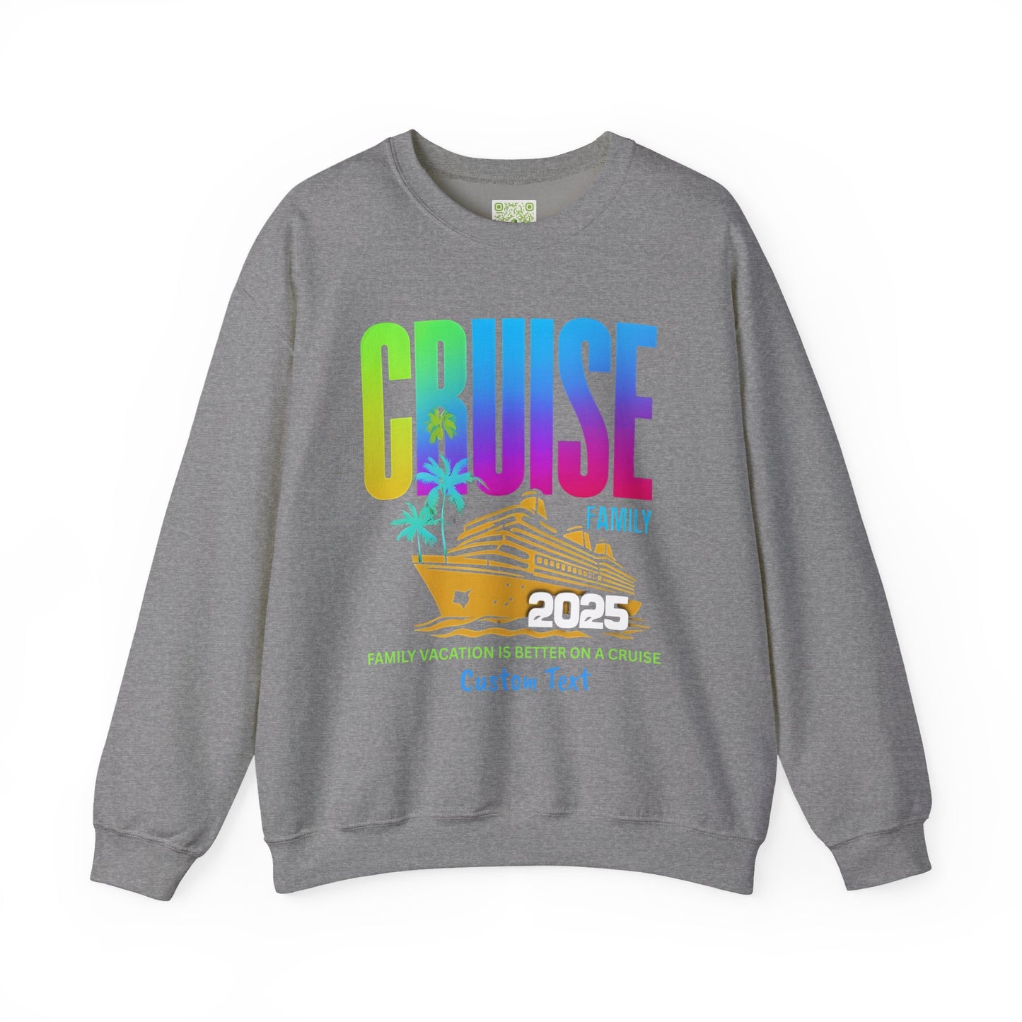 Family Cruise 2025 Sweatshirt, Vibrant Vacation Crewneck, Cruise Shirts, Matching Shirts, Custom Family Shirt