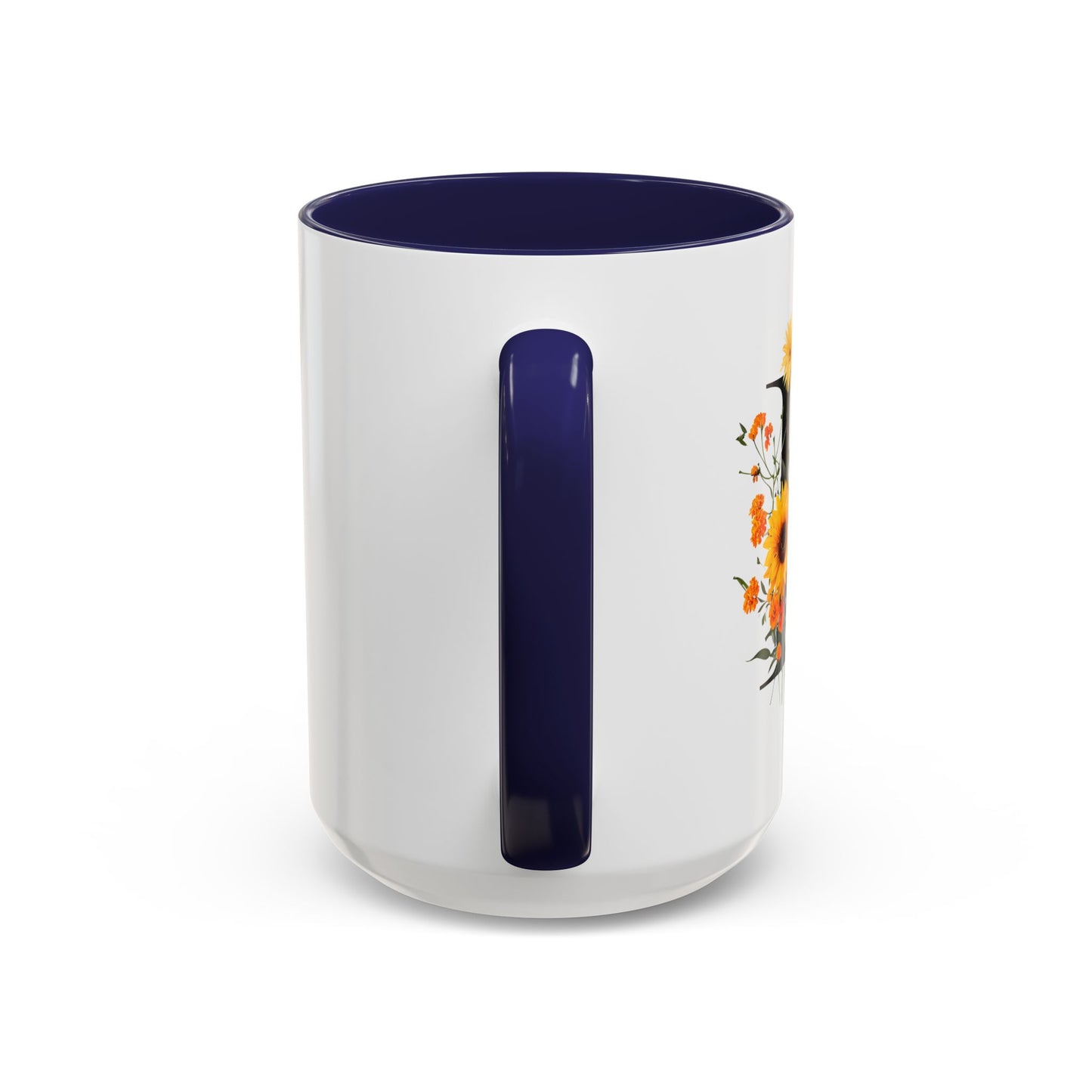 Personalized Floral Monogram - Letter K - Elegant Accent Coffee Mug – Personalized Mothers Day Gift