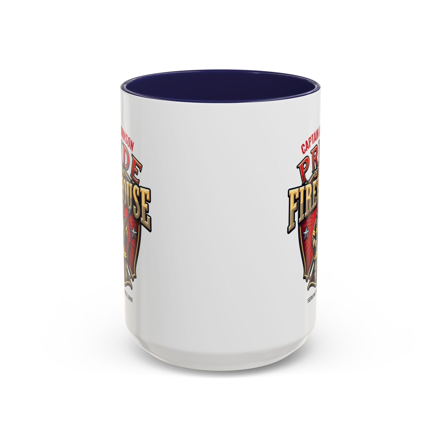 Personalized Pride of the Firehouse Shield Mug, Fire Department, Fire Fighter Gift, Firefighter Mug, Firefighter Dad Gift