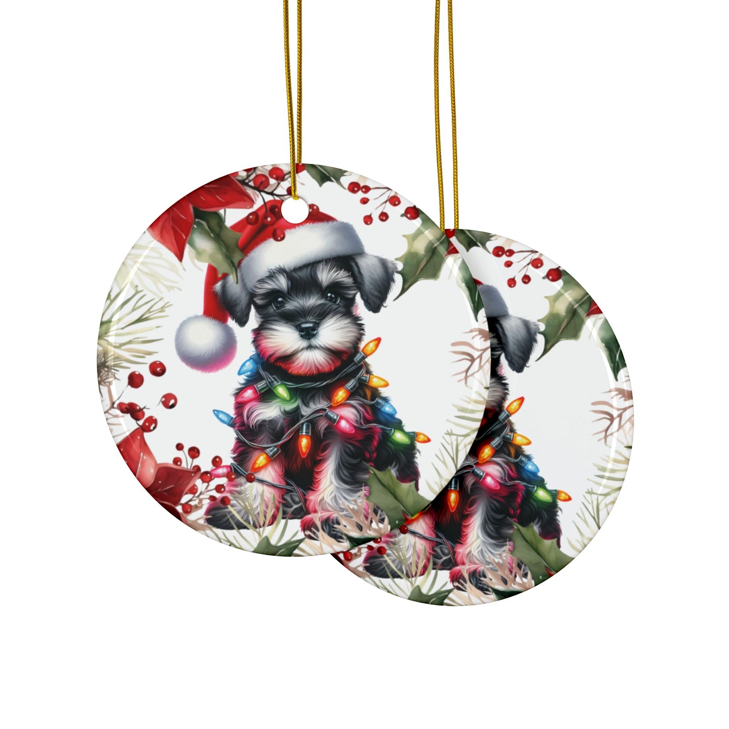 Miniature Schnauzer Holiday Ornaments, Christmas Ornament, Mini Schnauzer, Schnauzer Gift, New Dog Owner Gift
