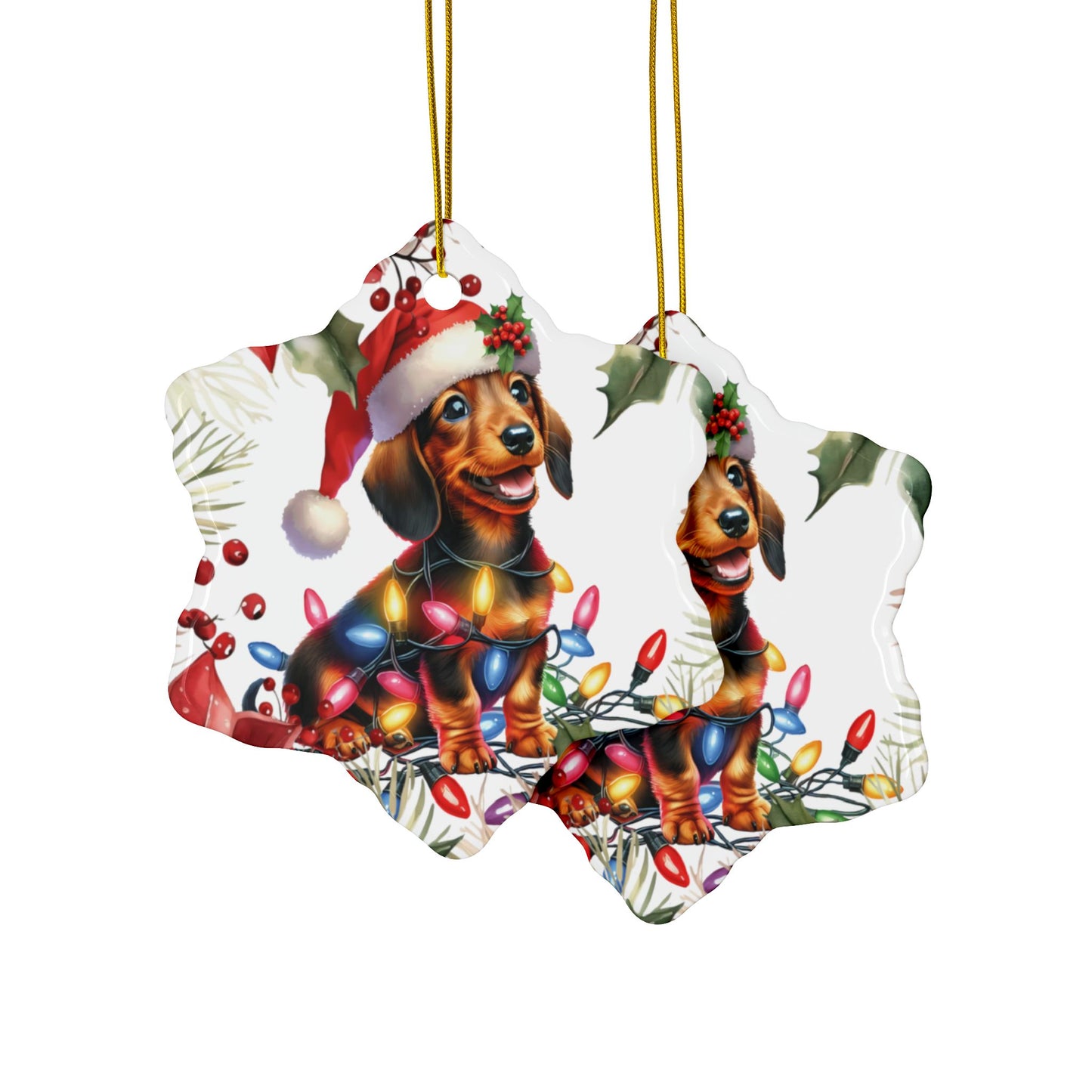 Dachshund Holiday Ornaments, Christmas Ornament, Wiener Dog Decoration, Sausage Dog, Dachshund Gifts, Gift for Mom