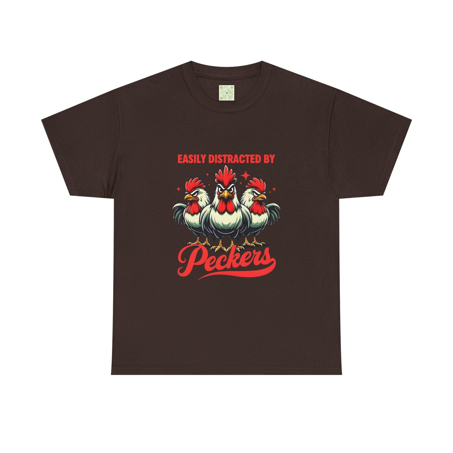 Easily Distracted By Peckers T-Shirt | Naughty Tee Vibes & Dirty Joke Fun