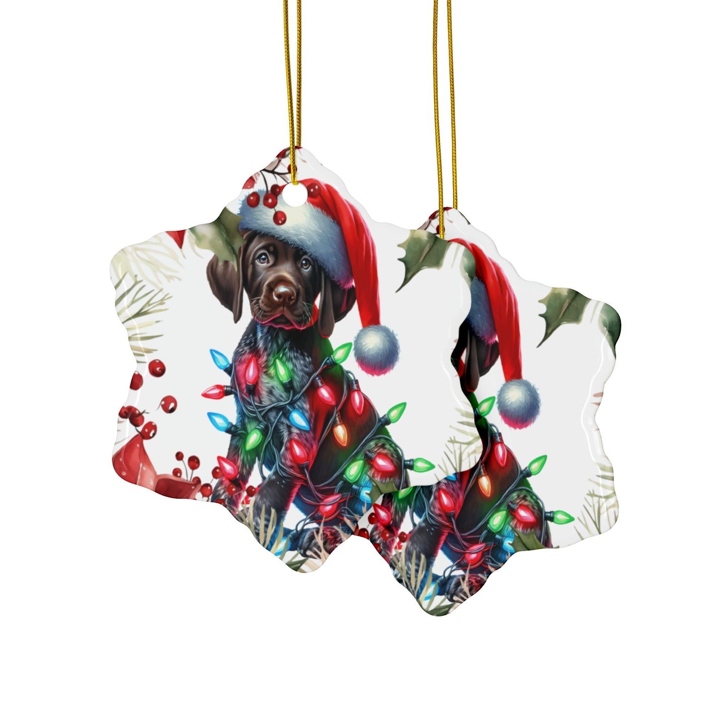 German Shorthair Pointer Holiday Ornament, Dog Ornament, Dog Dad Gift, Christmas Gift Him, Dog Mom Gift