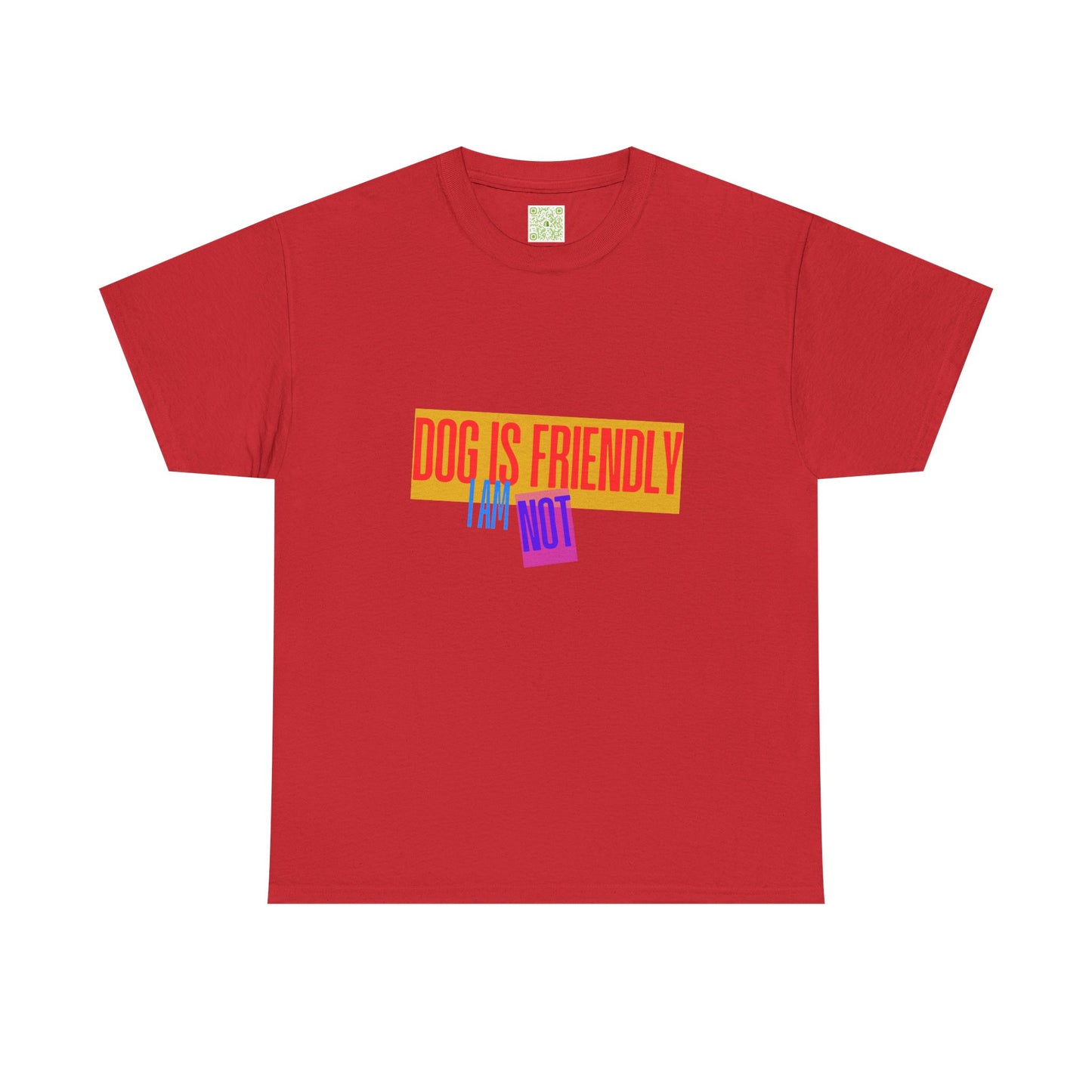 Funny Dog Lover Unisex Heavy Cotton Tee - 'Dog is Friendly, I Am Not'
