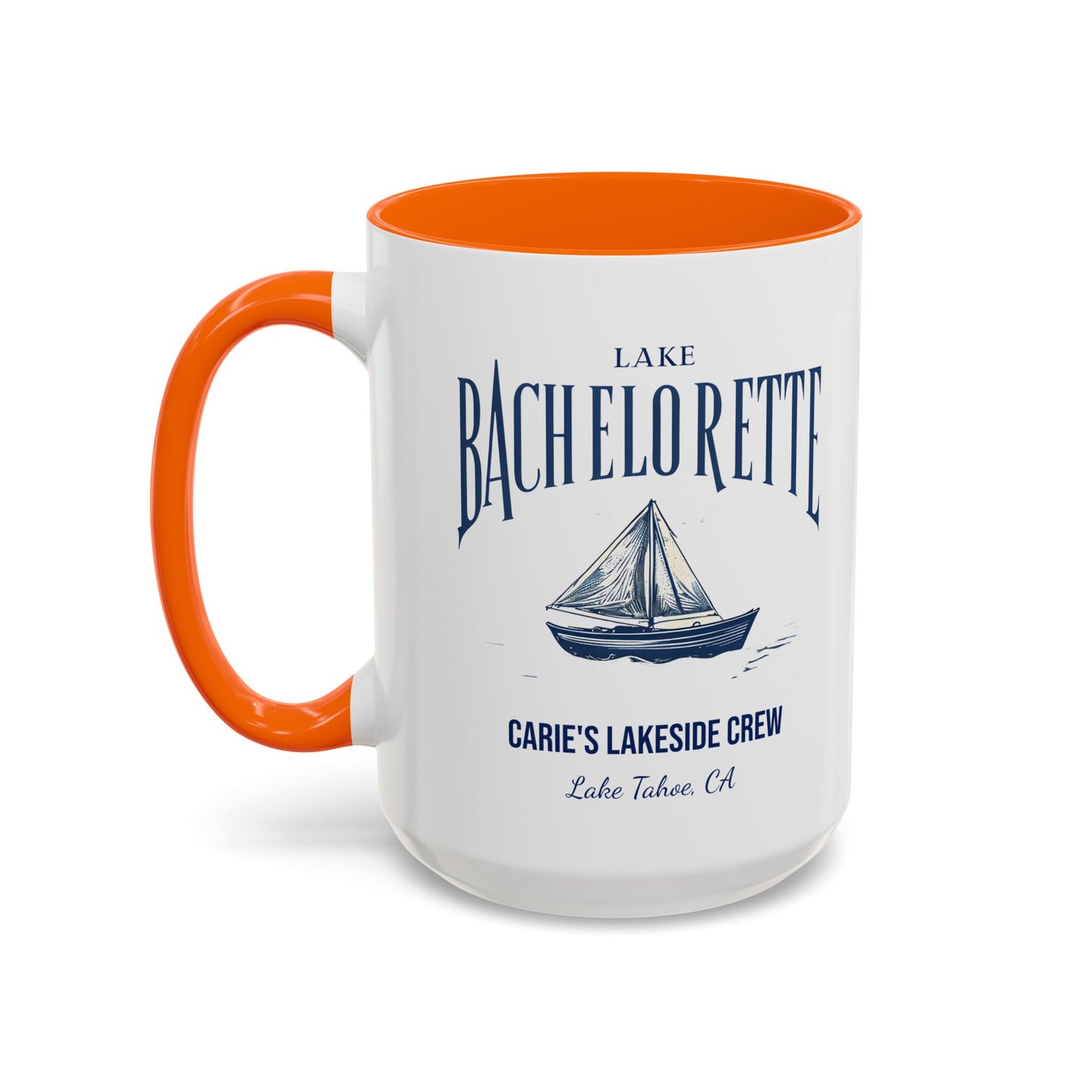 Let's Get Nauti Personalized Accent Coffee Mug, Sail Boat Hen Party Favor, Bachelorette Cruise, Bride Tribe, Camp Bach Gift