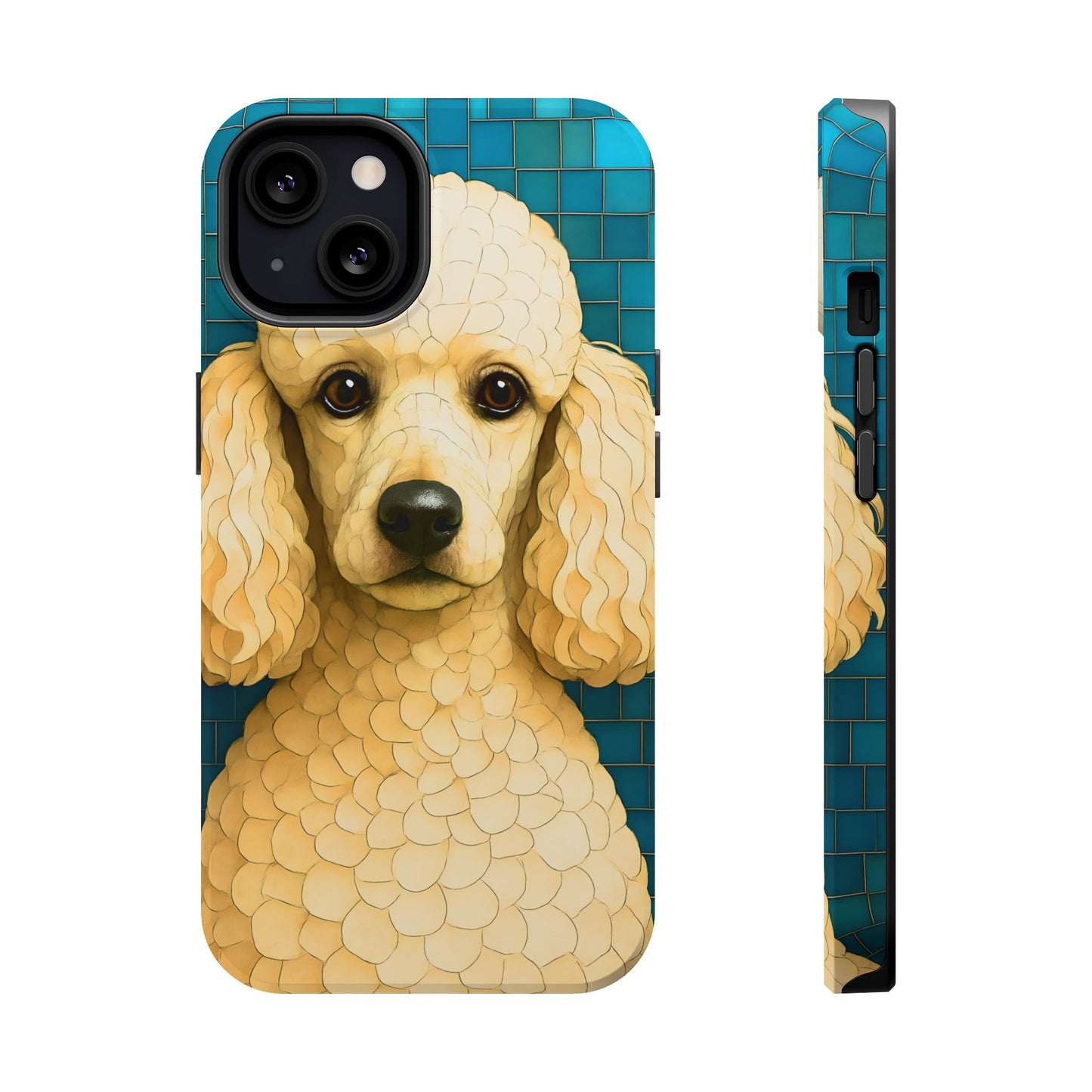 Poodle Mosaic Phone Case, White Poodle Case, Black Poodle Phone Cover, Dog iPhone Case, Dog Lover Gift